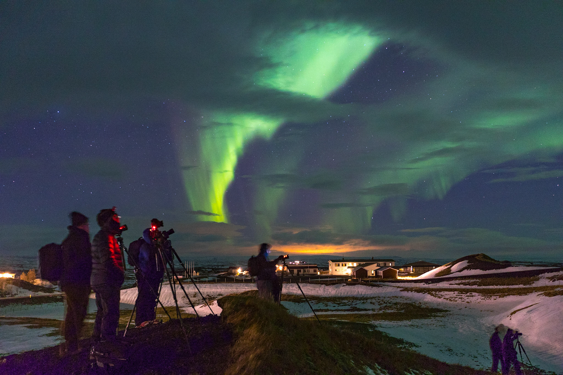 Photographing The Northern Lights At Krafla Volcano, Myvatn, Iceland