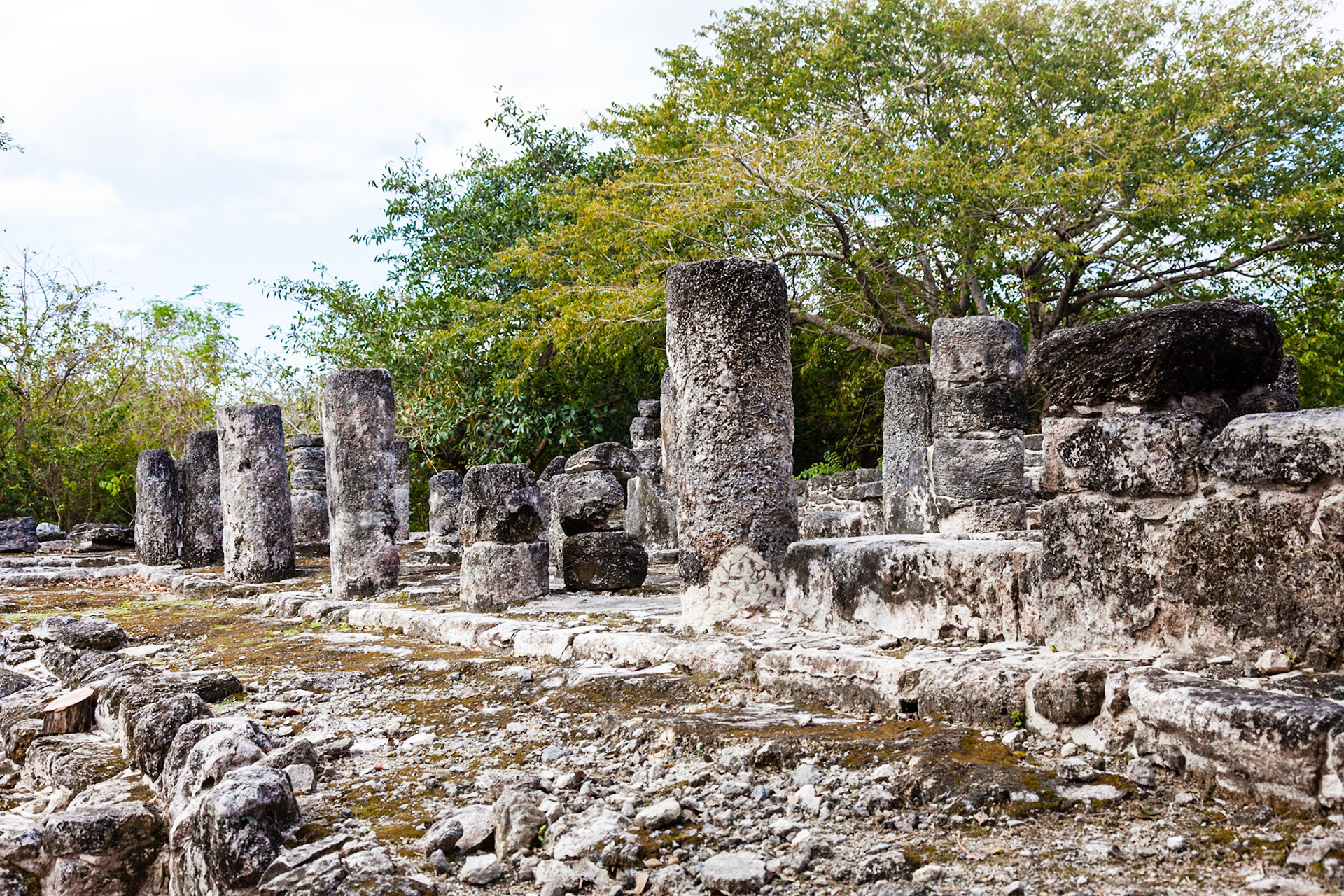 San Gervasio is an archaeological site of the pre-Columbian Maya civilization, located in the northern third of the island of Cozumel off the northeastern coast of the Yucatán Peninsula, in what is now the Mexican state of Quintana Roo. San Gervasio's pre-Hispanic name was Tantun Cuzamil, Mayan for Flat Rock in the place of the Swallows.