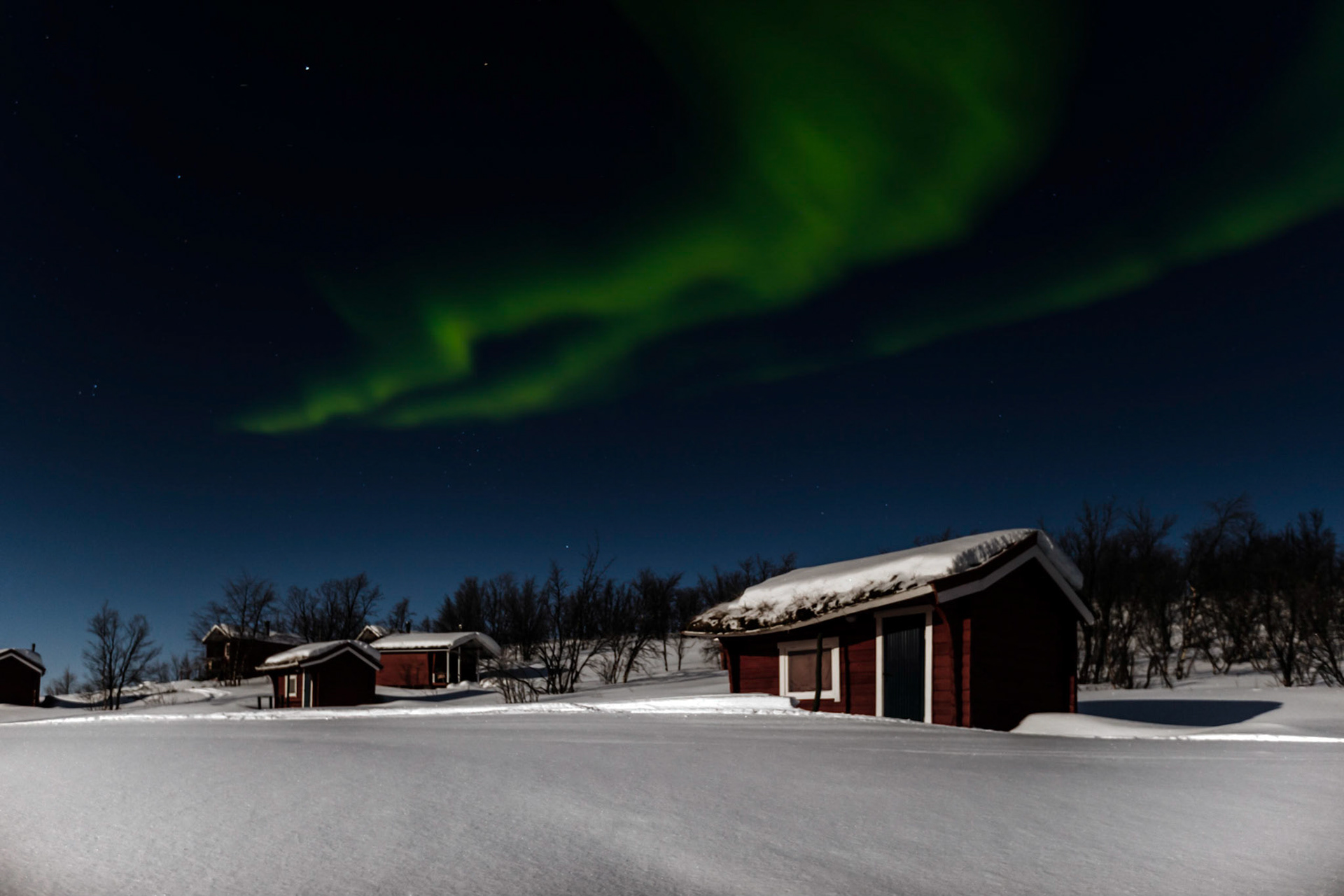 The Northern Lights In The Mountains Above Alta