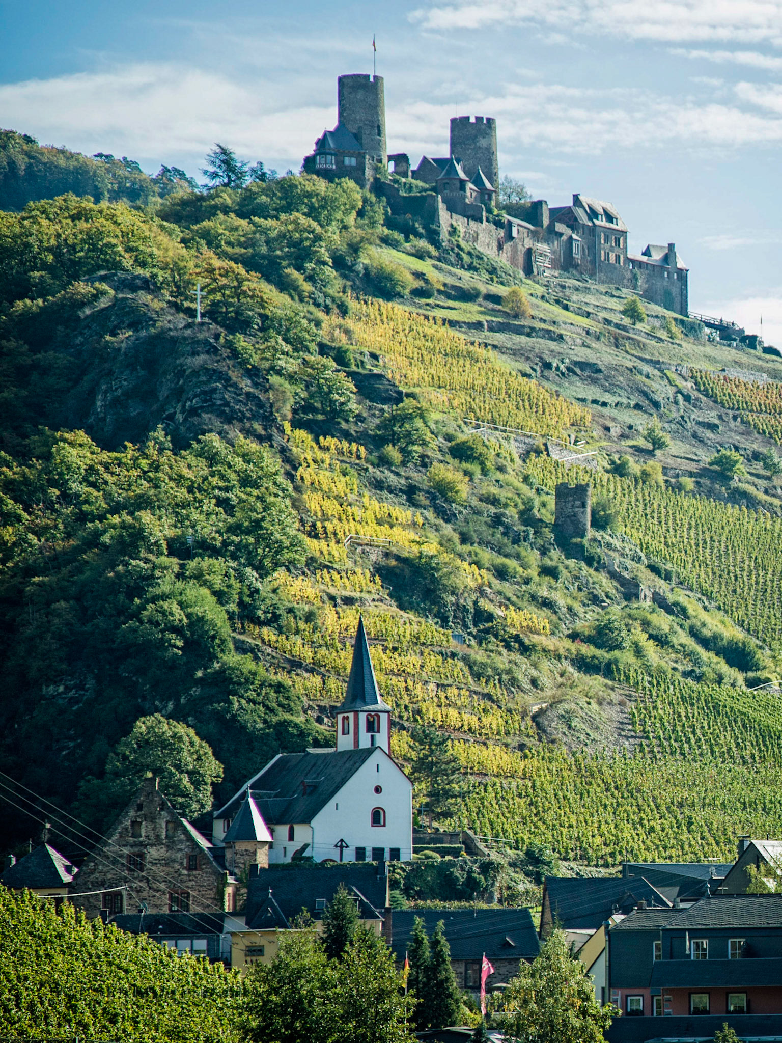 A Schloss Photographed From The Rhine