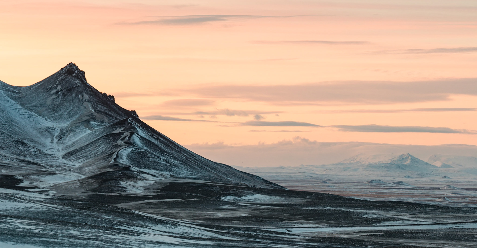 Ódáðahraun lava field in the Northern Highlands of Iceland.