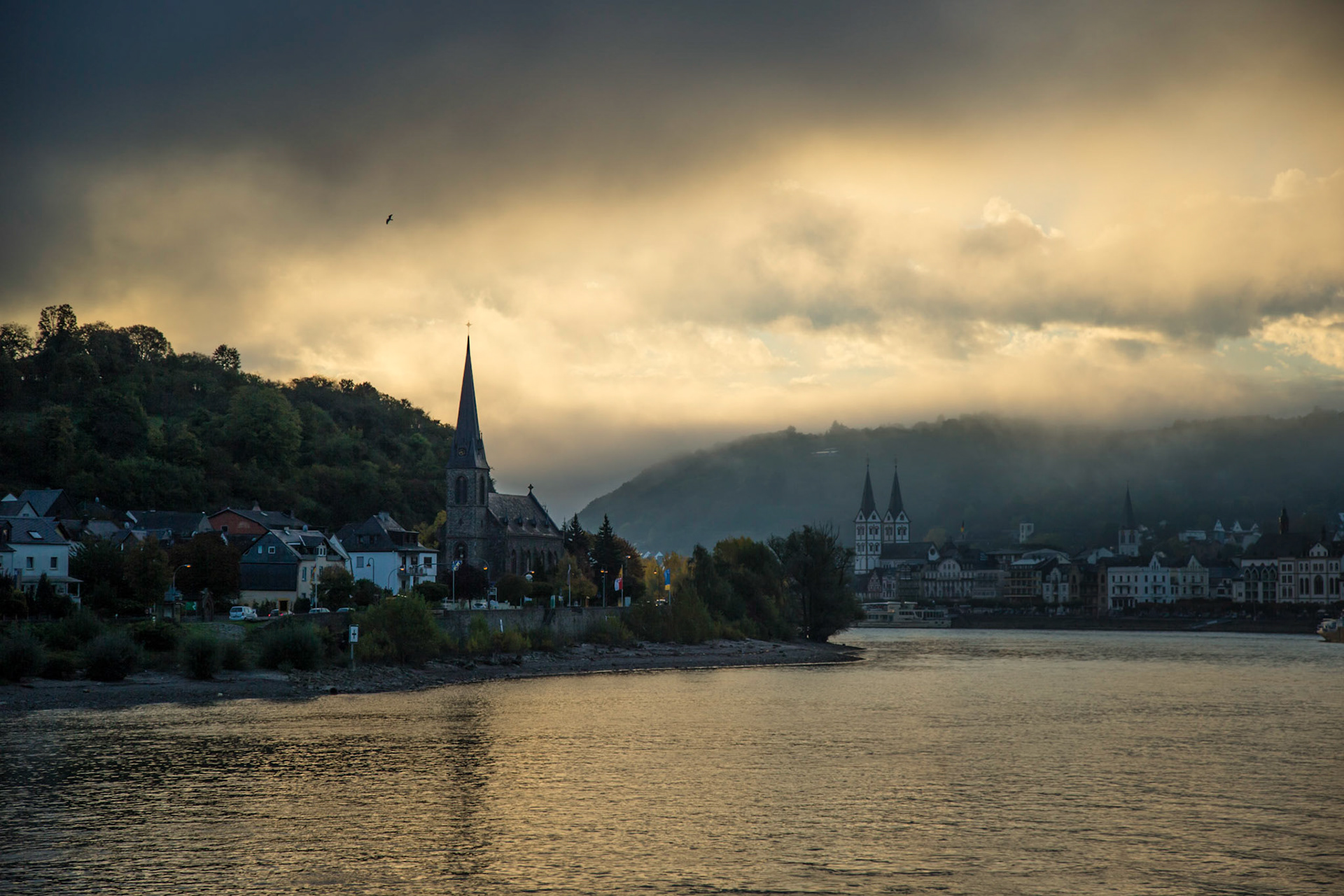 A View Of Boppard, Germany In The Sunset