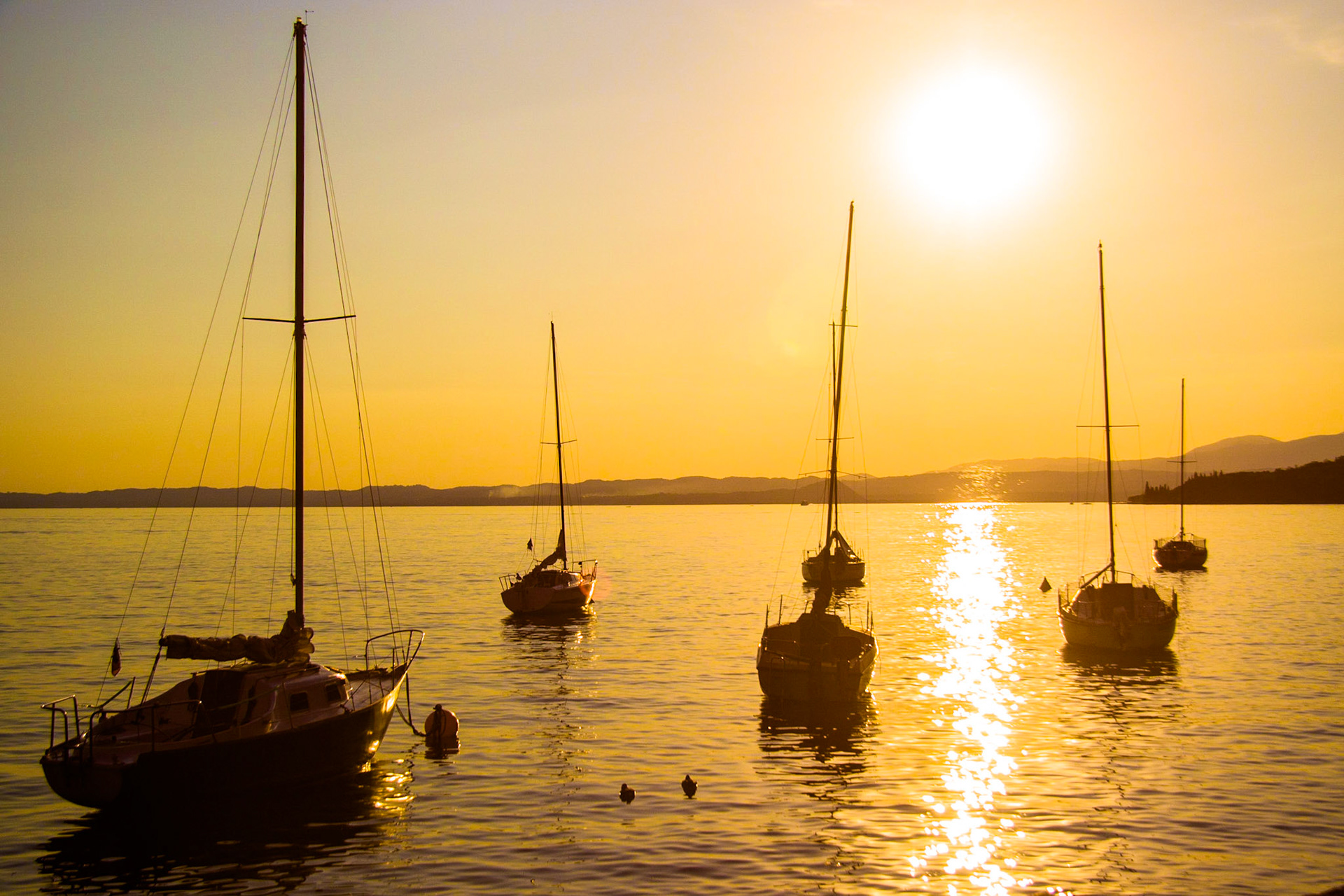 Sunset On Lake Garda