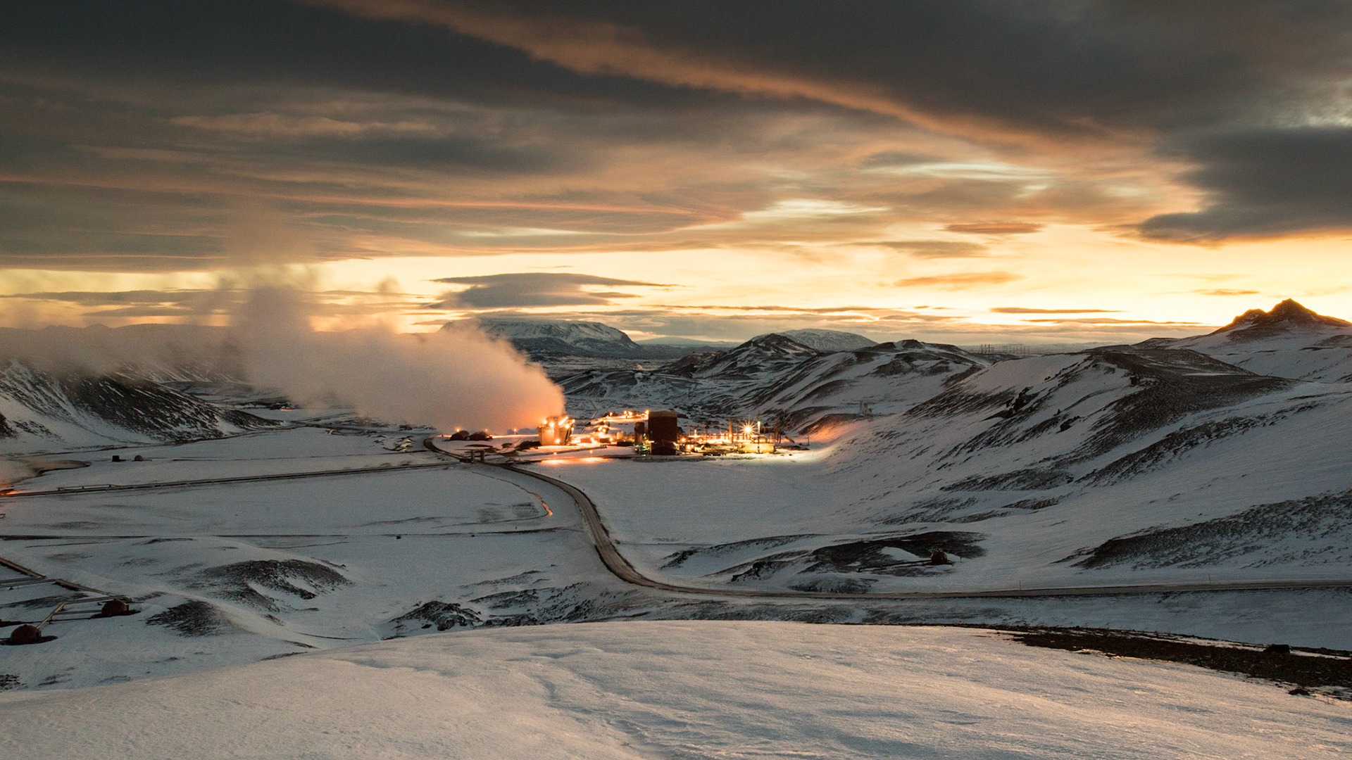 The Krafla geothermal power plant is a geothermal power generating facility located in Iceland, close to the Krafla Volcano and the lake Mývatn.