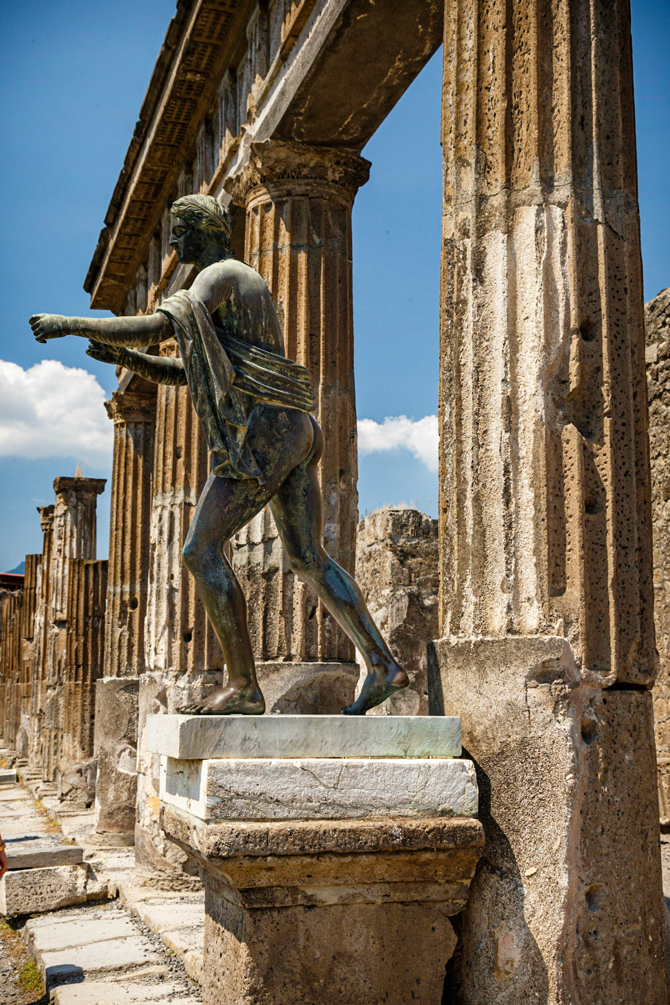 Statue Of Apollo  at The Temple of Apollo, Pompeii, Italy.