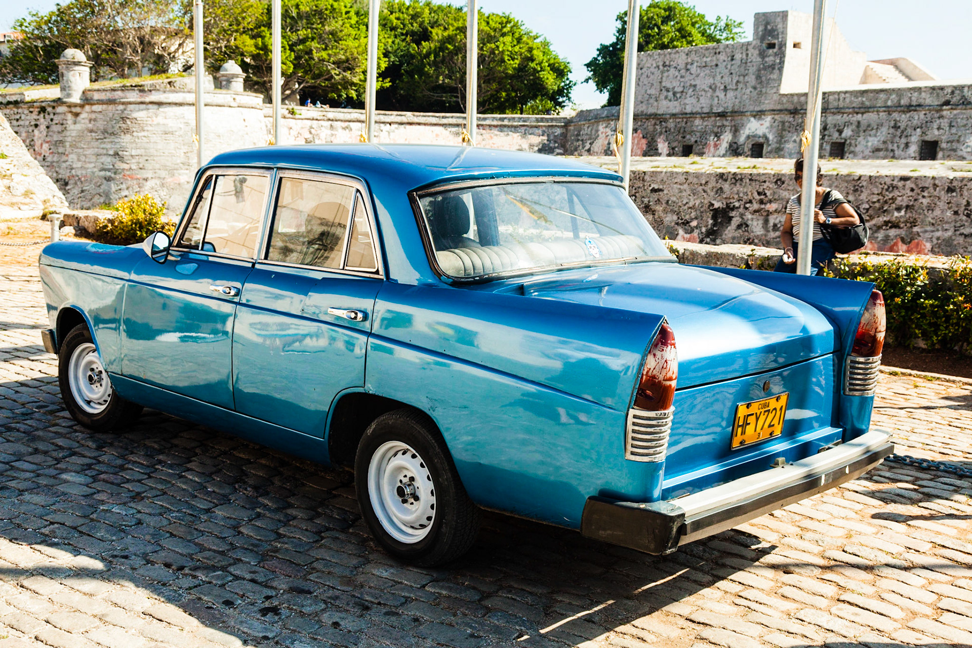 Though vintage cars appear to dominate on Havana’s streets, they are actually few in number: only 60,000 cars to the island’s 11 million people. There’s not much money to buy more. Cubans are generally poor.
