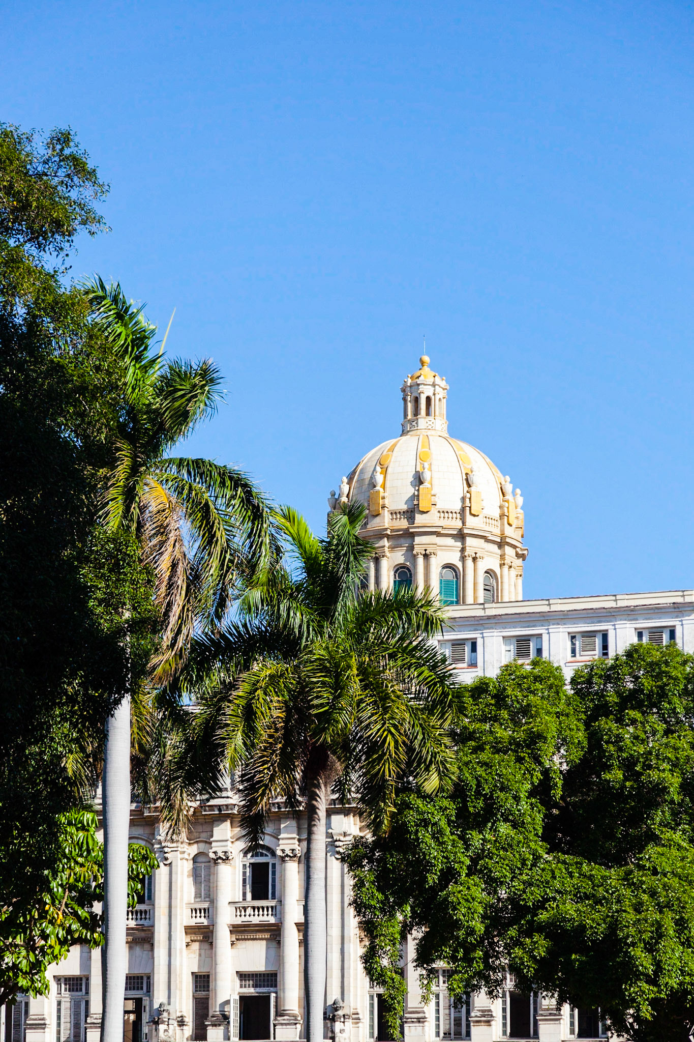 Travelers to Havana who have visited Washington, D.C. may do a double take when they see beautiful El Capitolio, inaugurated in 1929. Rising from the city skyline, this grand building displays a blend of Neoclassical and Art Nouveau styles and was the seat of government until 1959, after the Cuban Revolution. But though this grand building is reminiscent of the American Capitol building, it was the Panthéon in Paris that reputedly inspired its distinctive cupola.  The building is a a striking landmark for those wandering around Havana; its huge dome is visible from almost anywhere in the city.