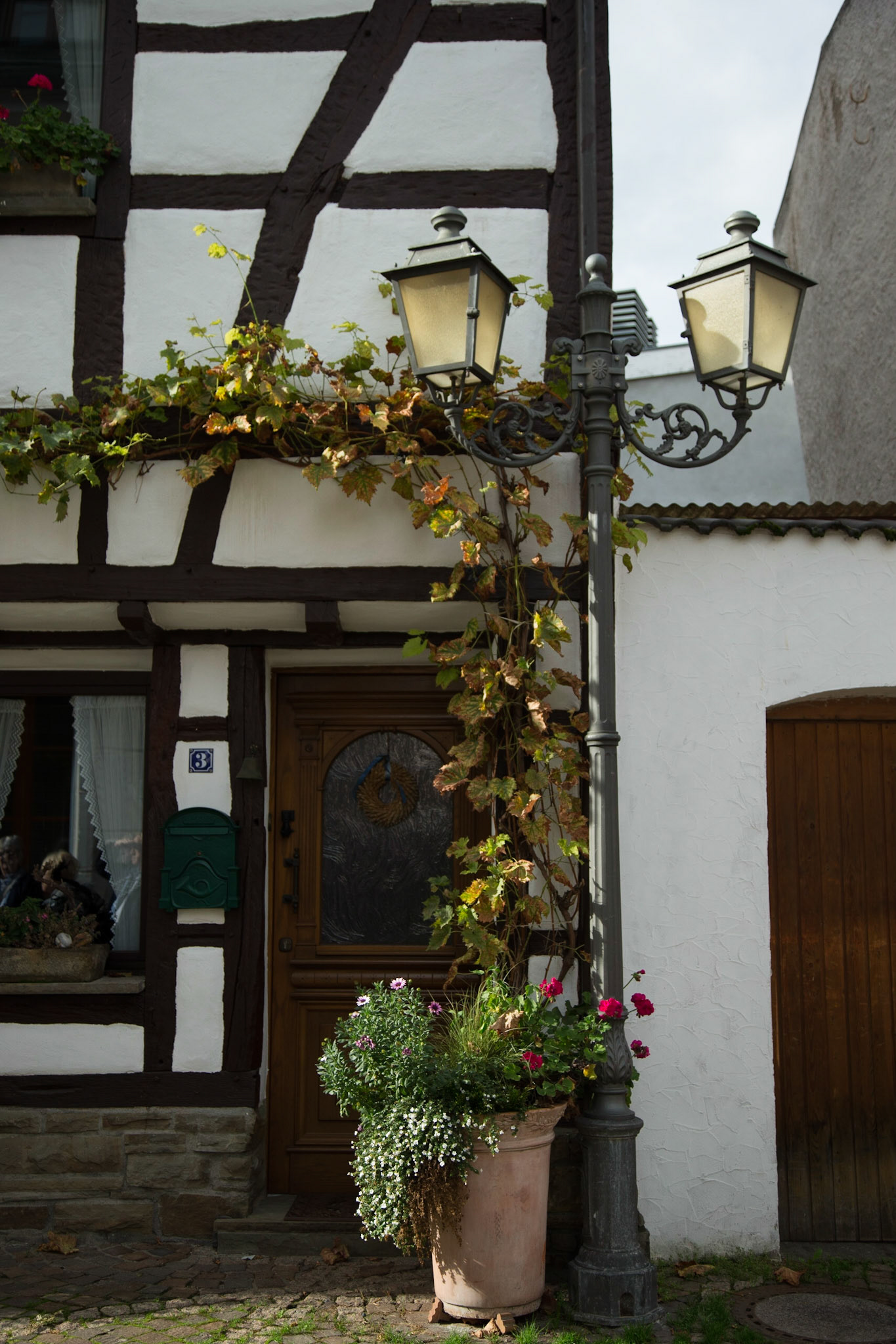 A Floral Display Around A lamppost At Ahrweiller, Germany