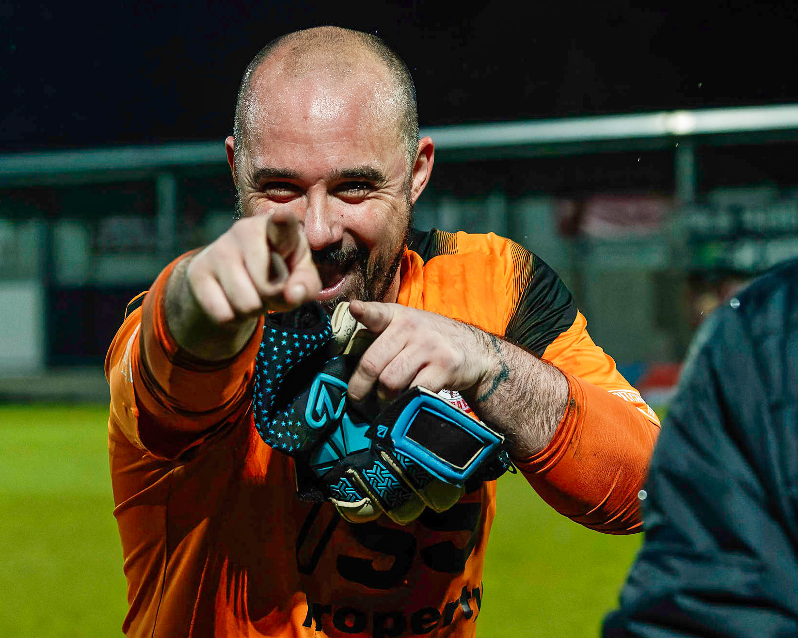 Greg Hartley Celebrates A Great Win And A Clean Sheet