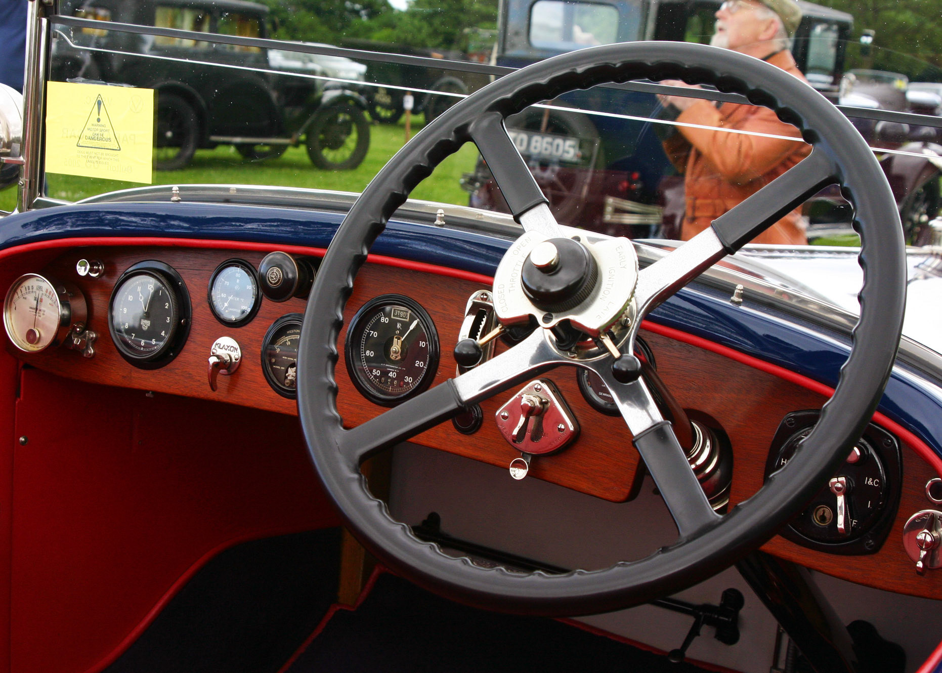 Dashboard Of A Vintage Car, Photographed At Oulton Park 2005