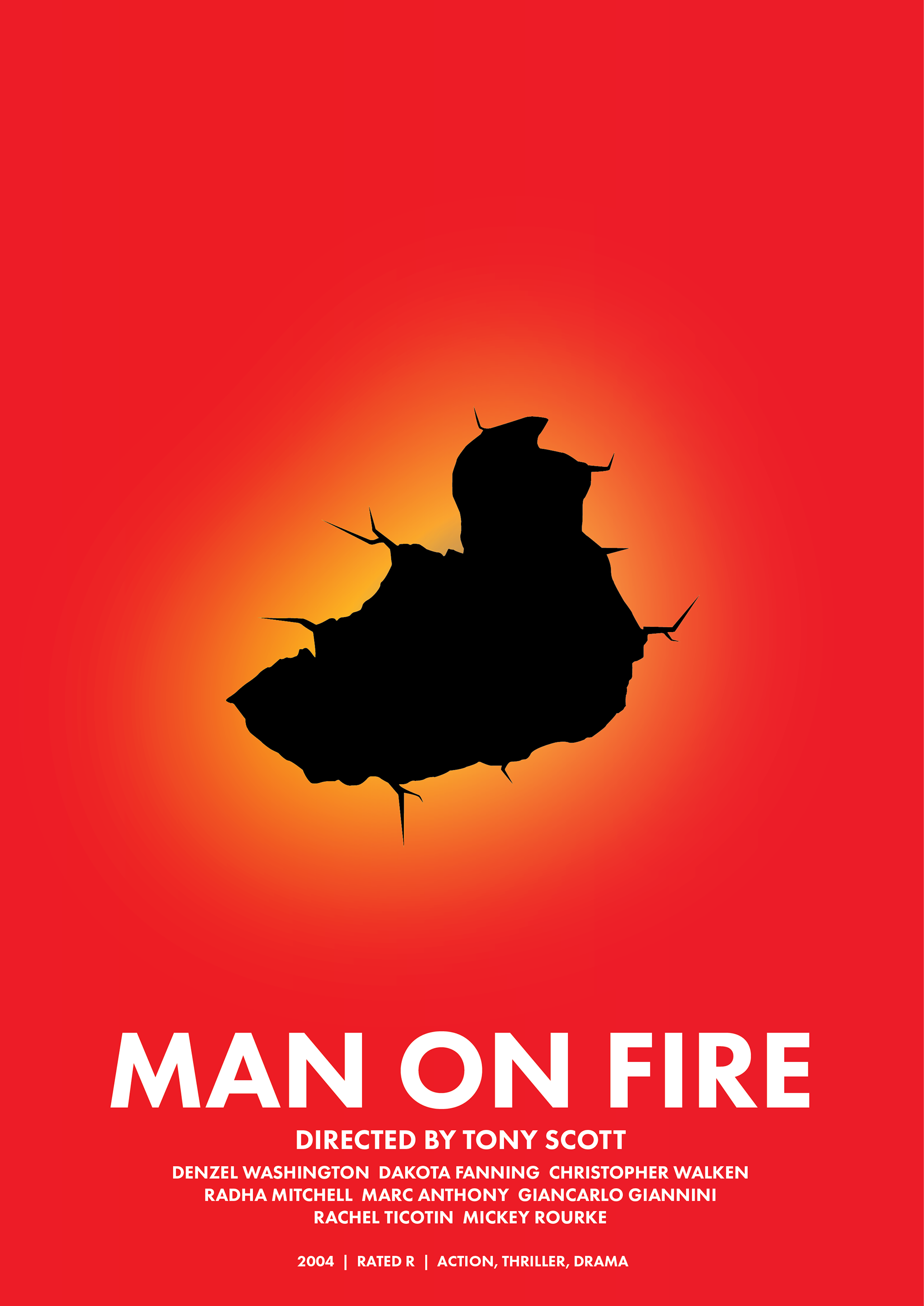 Man on Fire Minimalist Poster design
