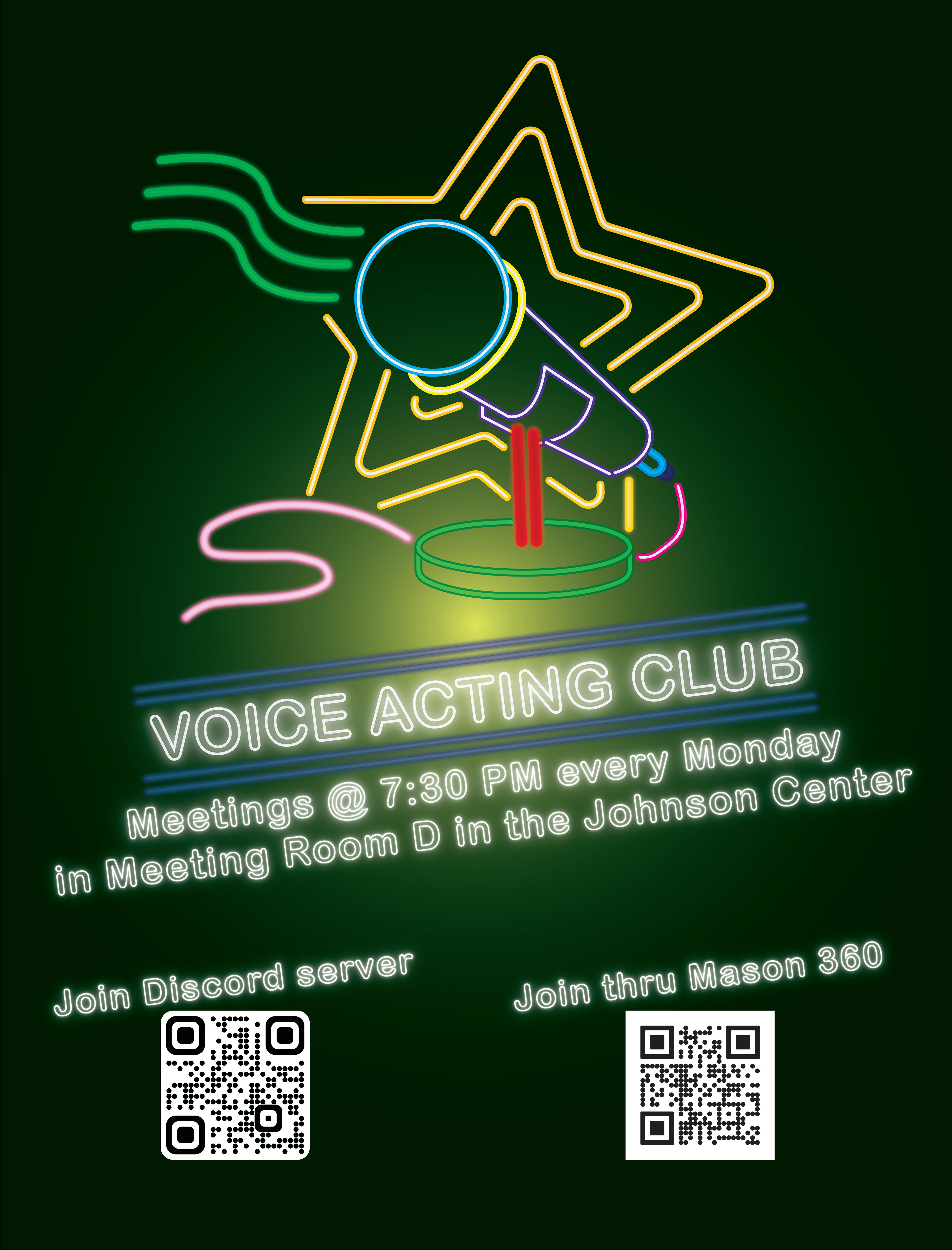Voice Acting Club Flyer