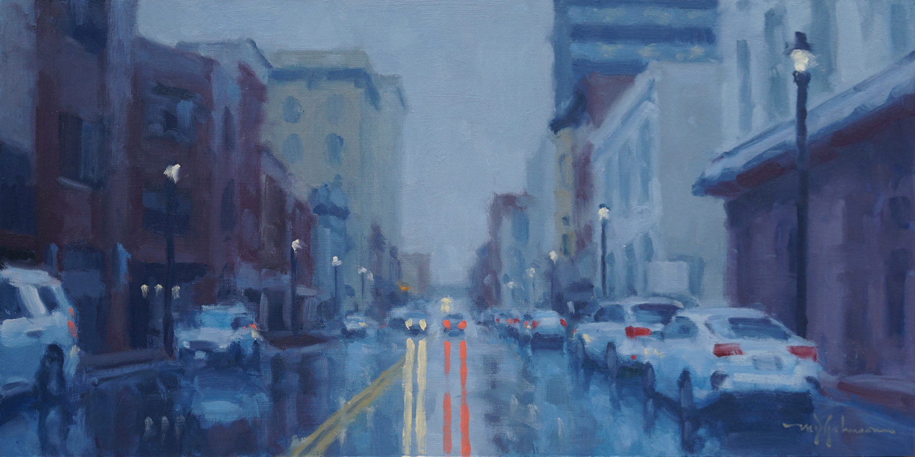 Main Street Blues (2023) - 12x24 - Sold