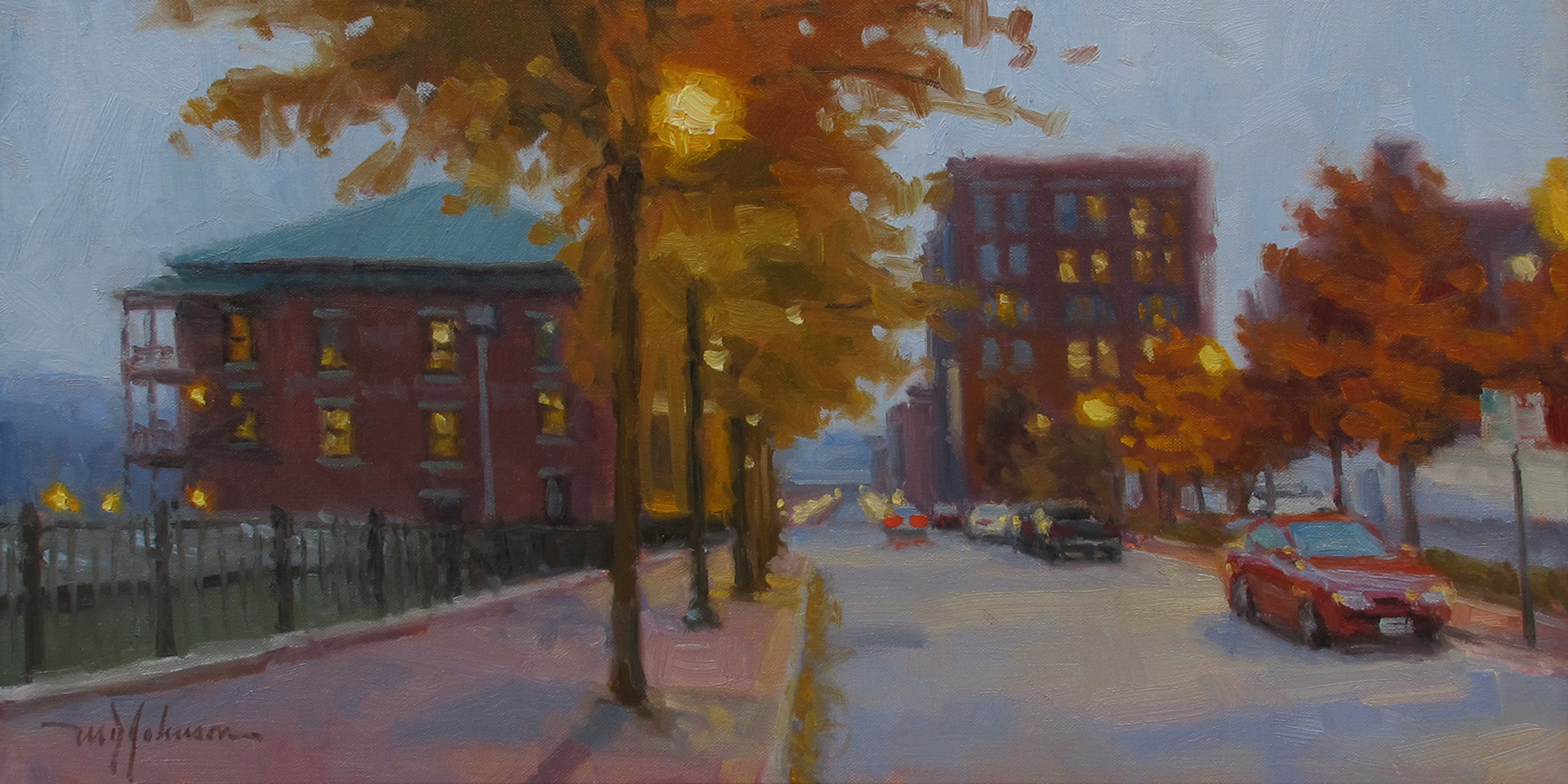 Jefferson Street Evening (2018) - 12x24 - Sold