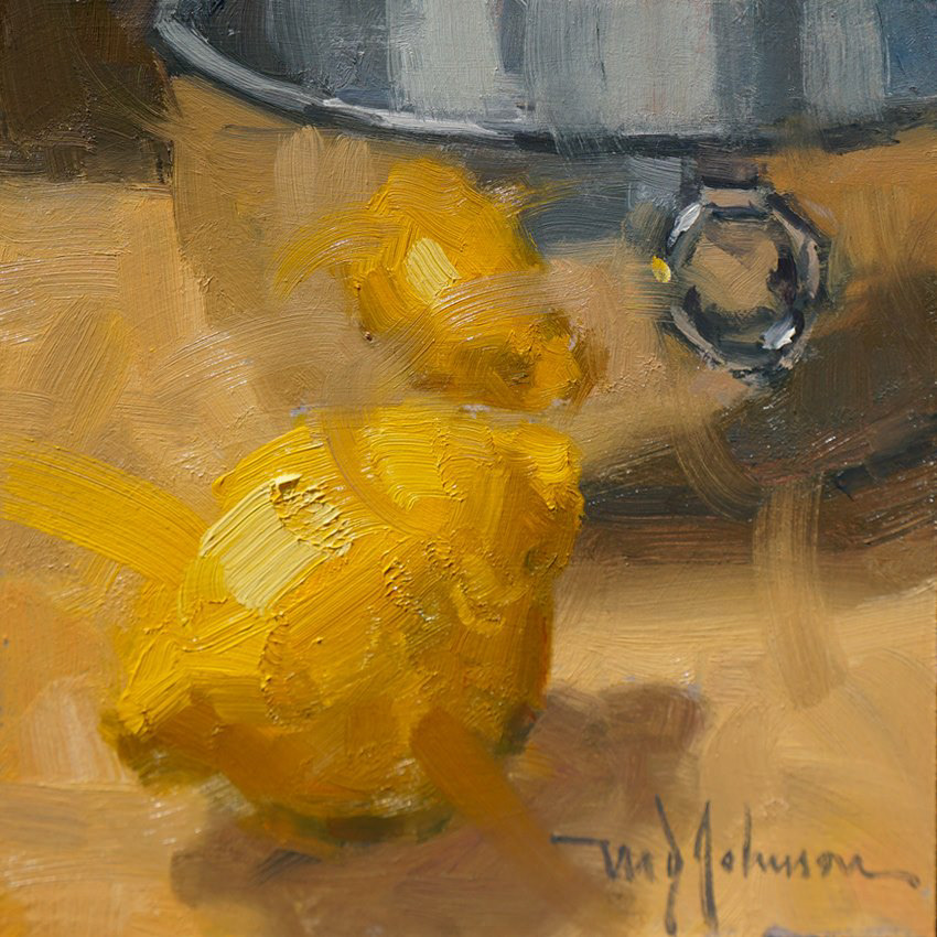 Lemon and Mixing Bowl (2018) - 6x6 - Sold
