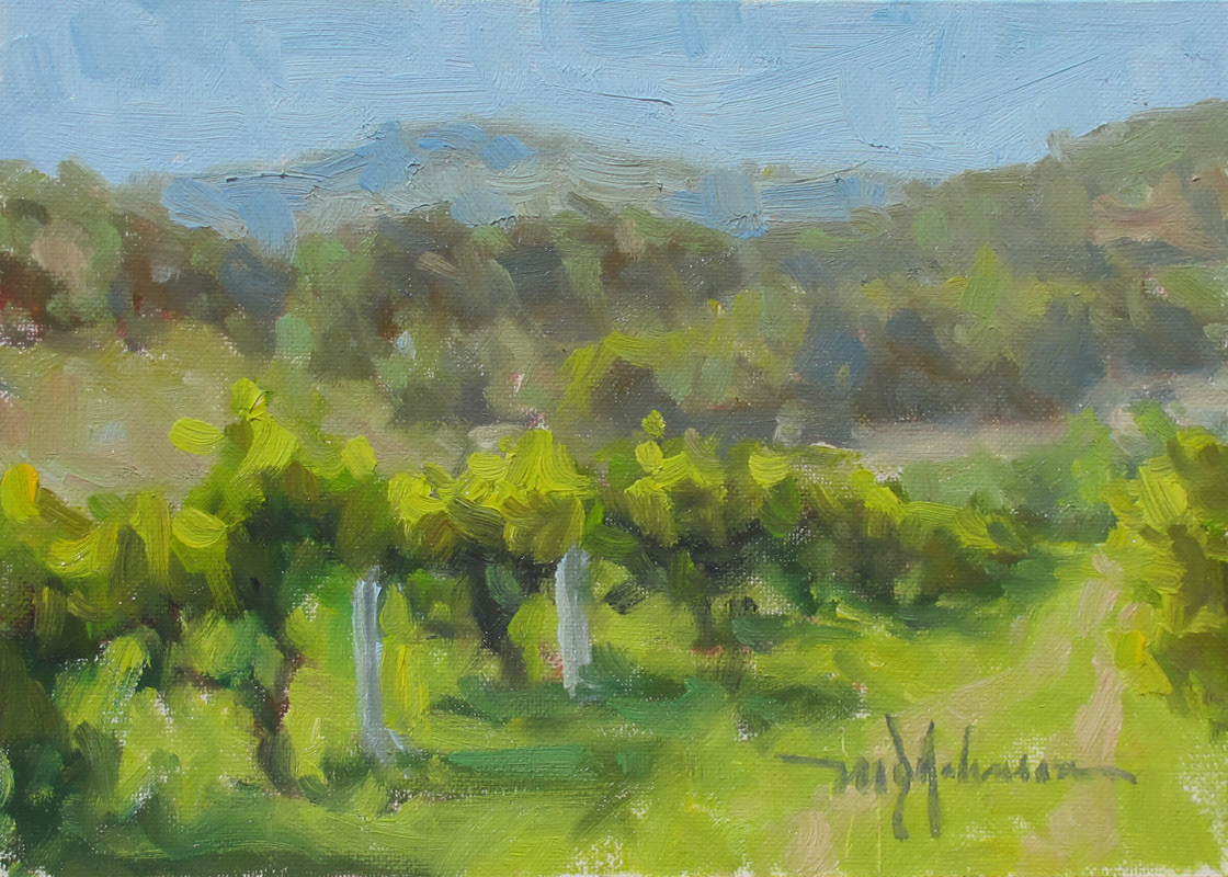 Vineyard at Johnson's Orchard (2015) - 5x7 - Sold