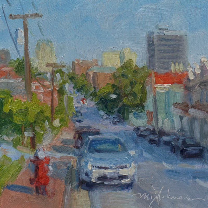Church St Morning Light (2019) - 6x6 - Sold