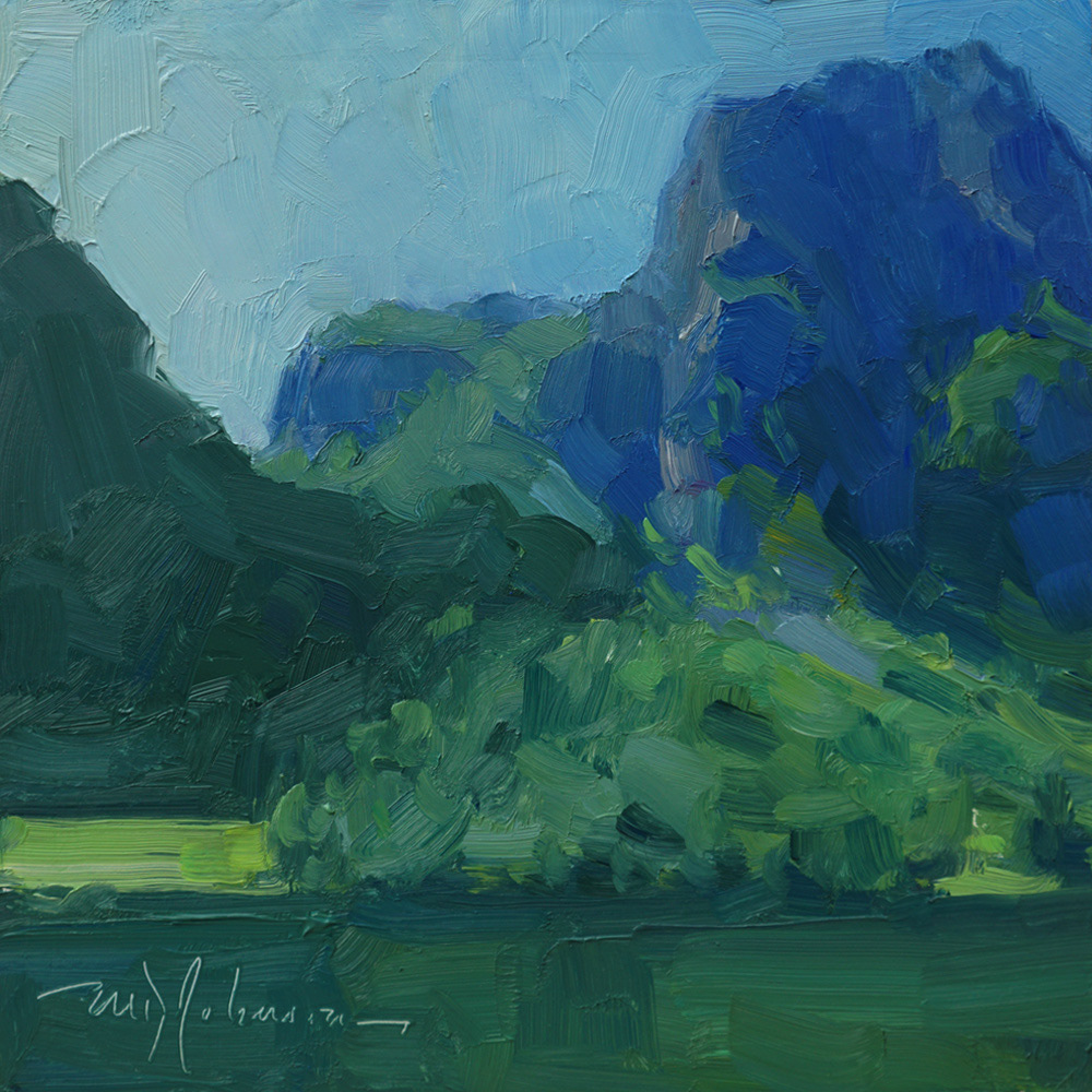 Morning at Odnesfossen (Norway) (2021) - 6x6 - Available