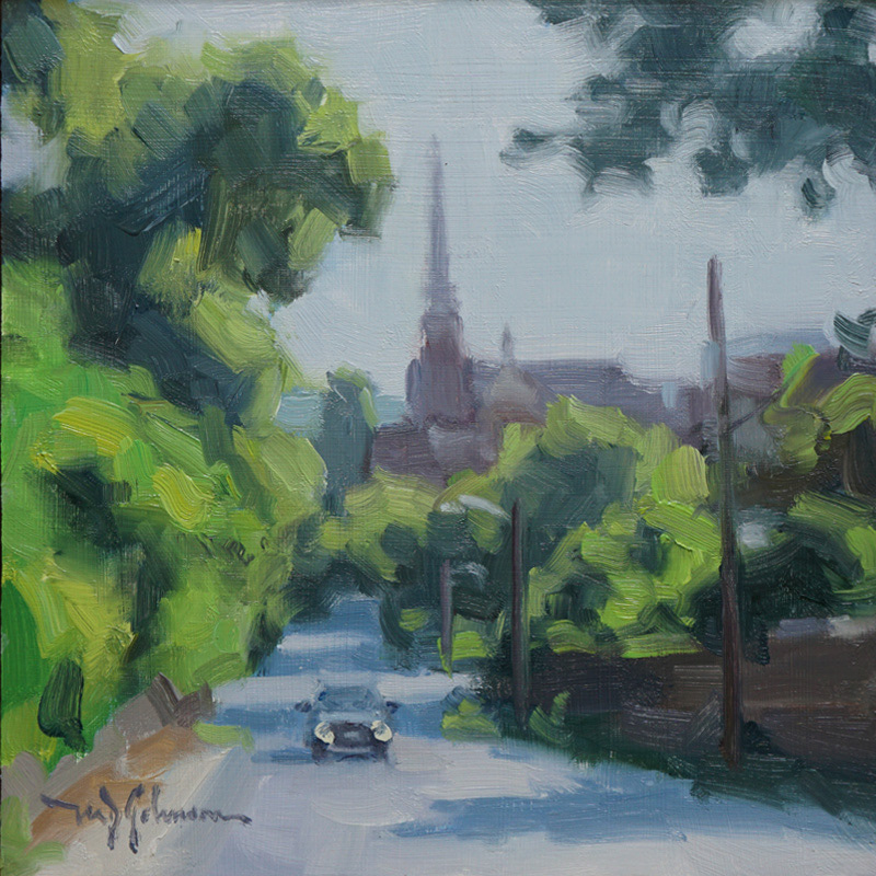 Summer Light on 11th Street (2022) - 8x8 - Sold
