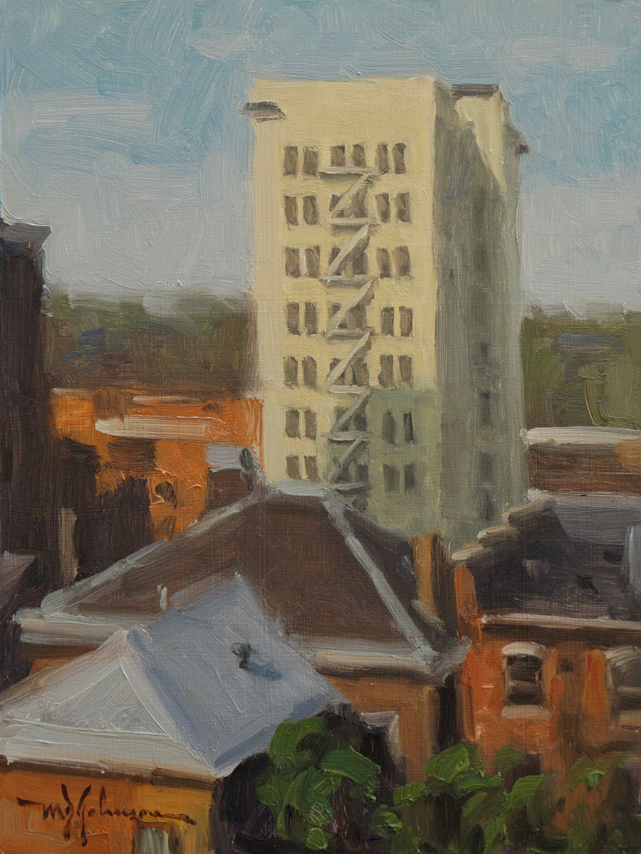 The Old Bank Building, Spring (2022) - 12x9 - Available