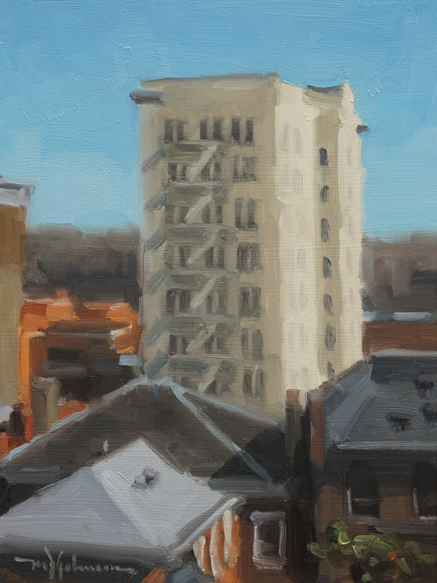The The Old Bank Building, Winter (2022) - 12x9 - Available
