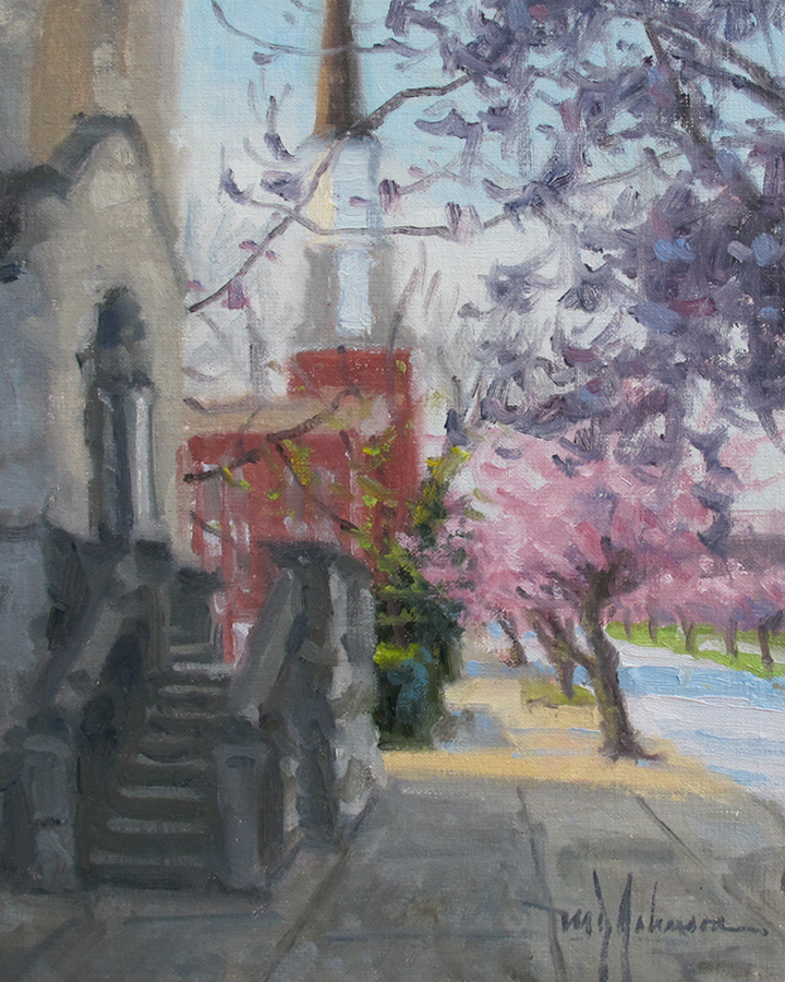 Court Street Churches (2015) - 10x8 - Sold