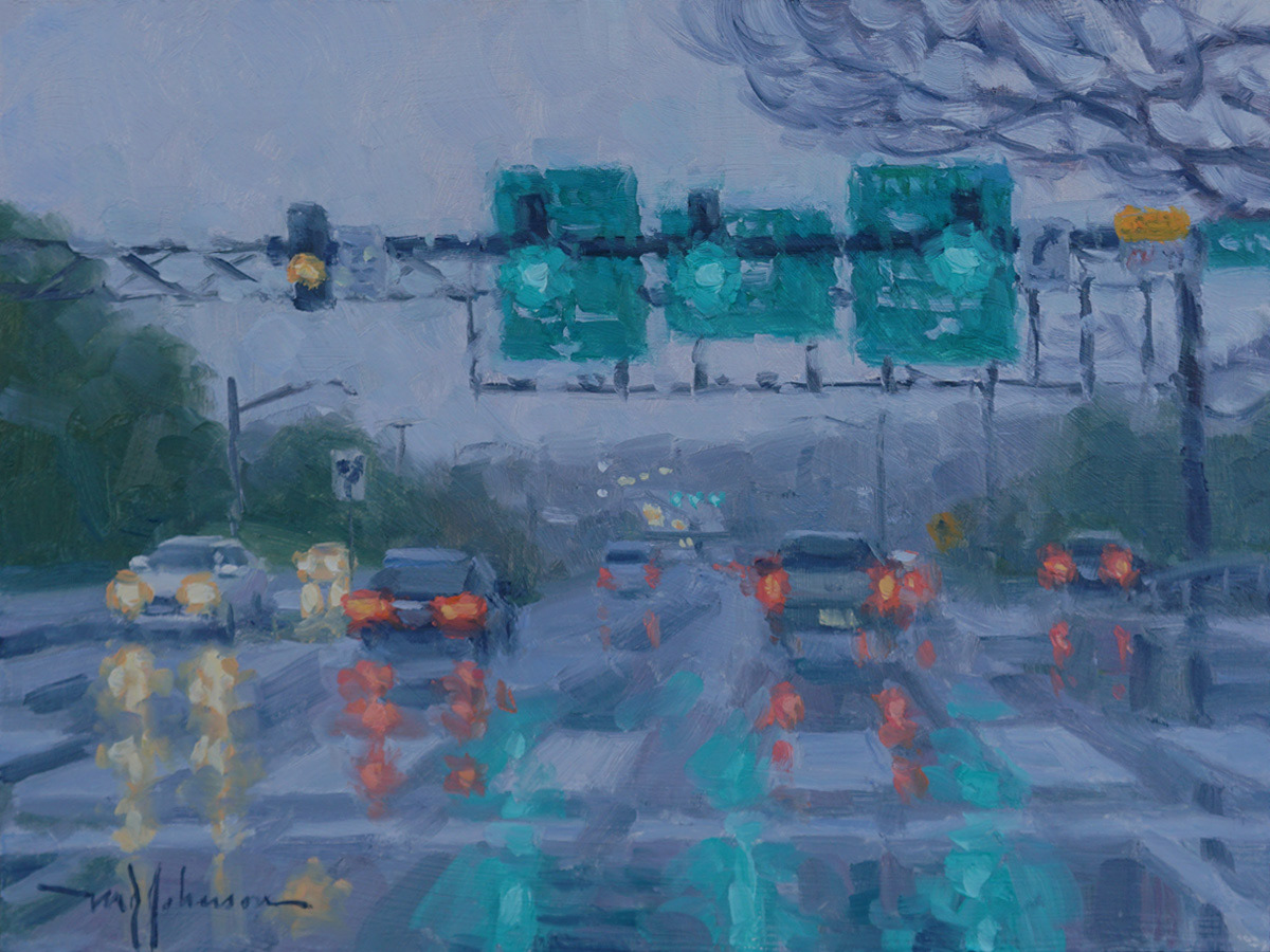 Rain on Timberlake Road (2019) - 9x12 - Sold