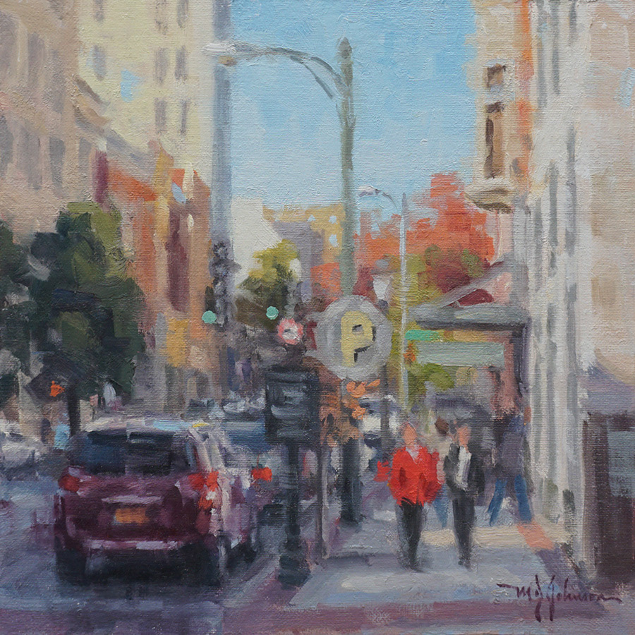 Fall Colors on Main Street (2022) - 12x12 - Sold