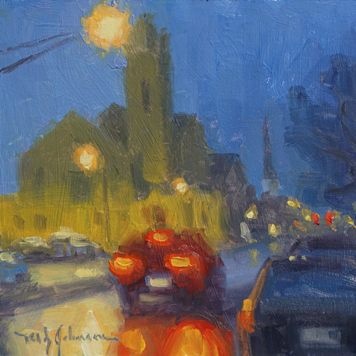Church Street Lights (2019) - 6x6 - Sold