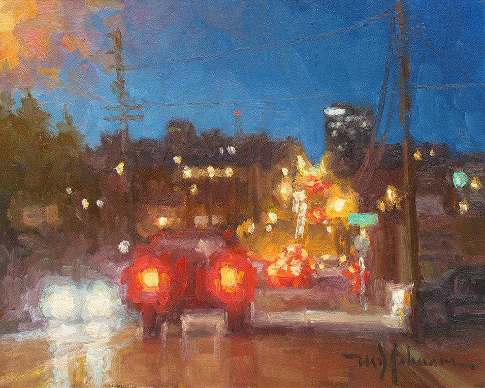 Main Street Nocturne (2016) - 8x10 - Sold