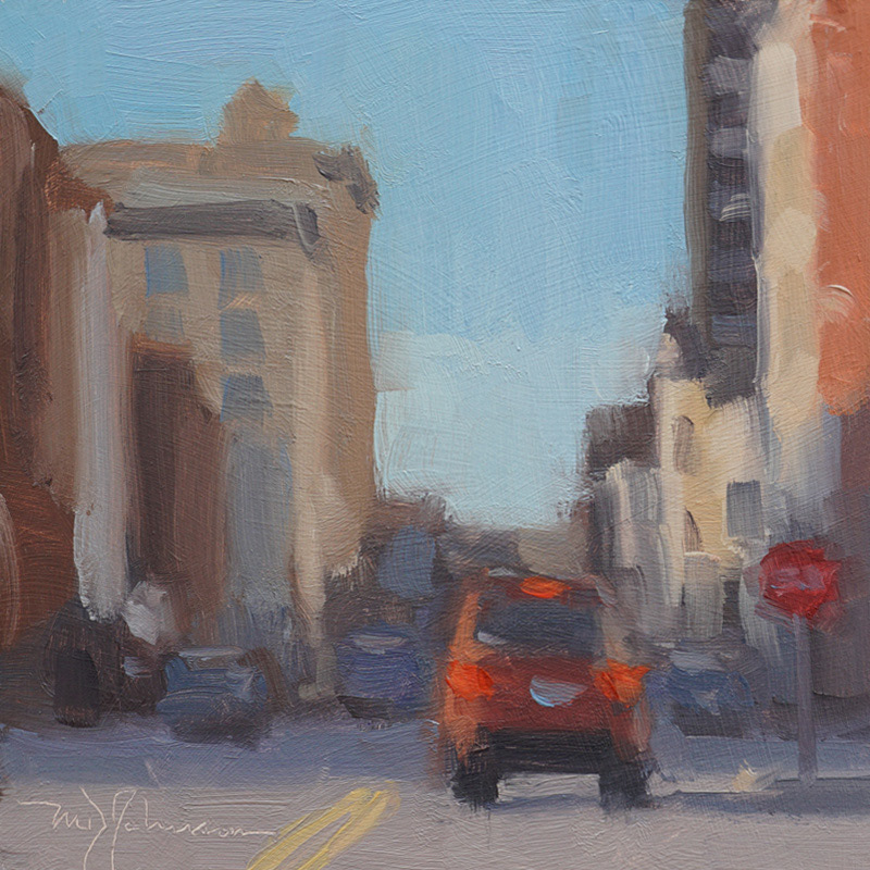 Afternoon on Main (2022) - 6x6 - Available
