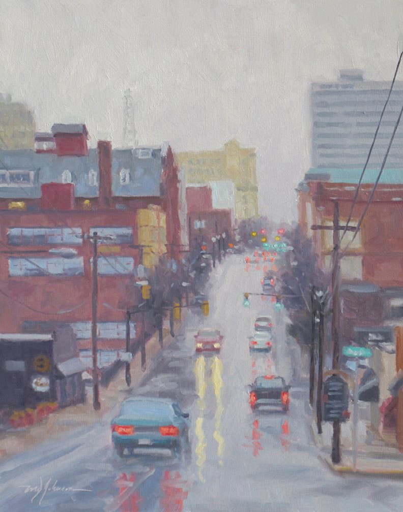 Rain on Main (2014) - 14x11 - Sold