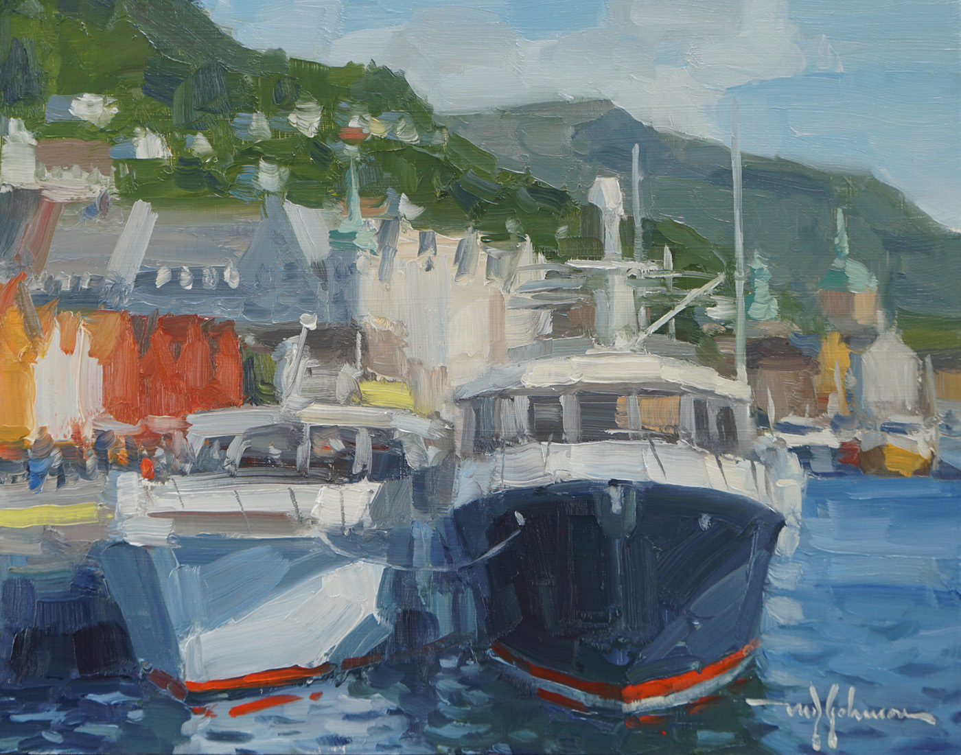 Bergen Harbor (2023) - 12x12 - Available