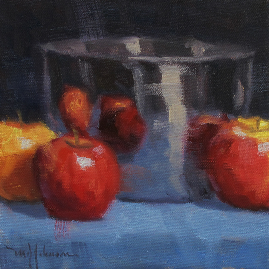 Mixing Bowl and Apples (2017) - 8x8 - Sold