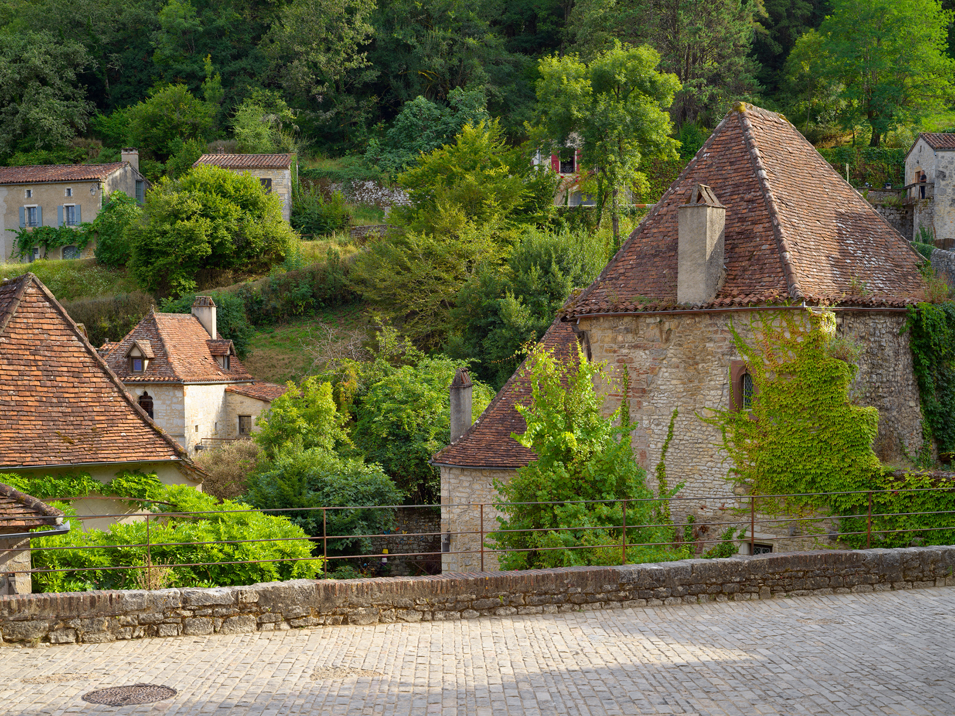 Vue du village depuis la place de l'église