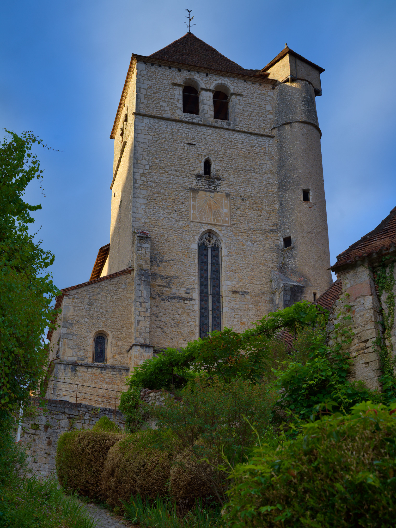 Église Saint-Cirq-et-Sainte-Juliette de Saint-Cirq-Lapopie, extérieur, V