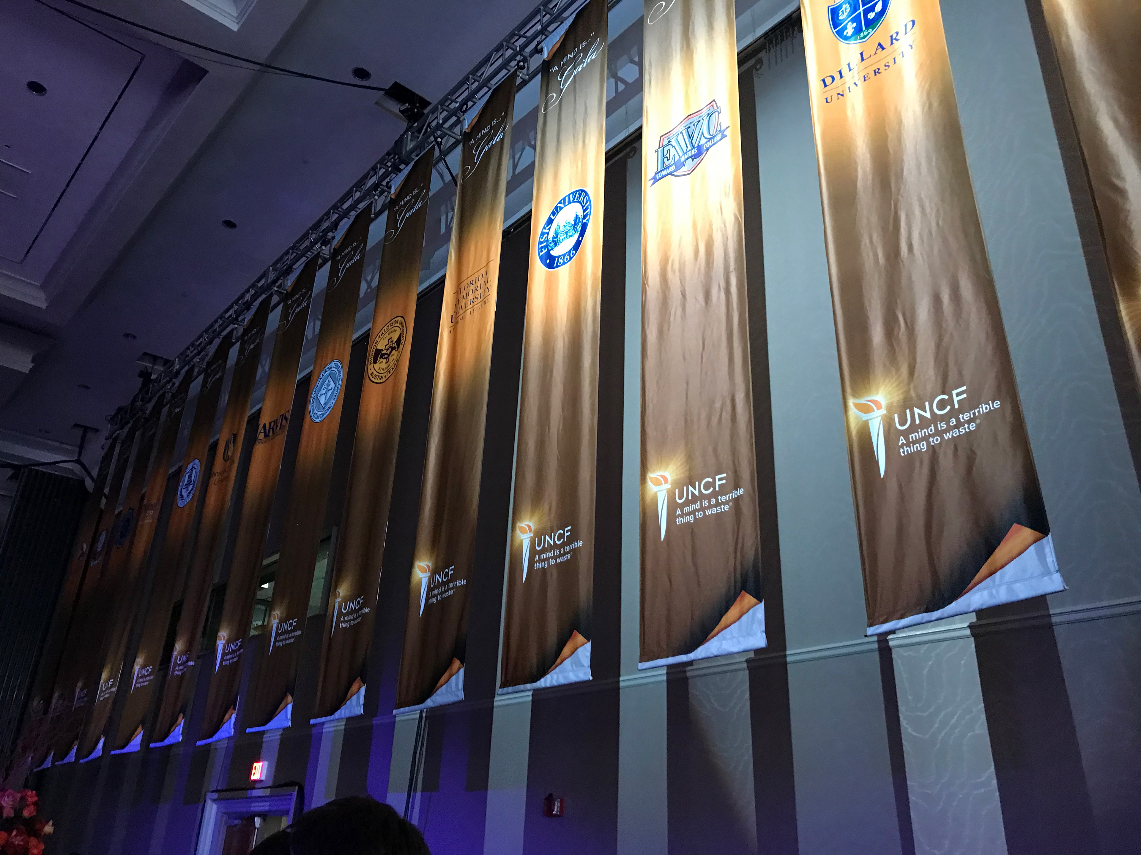 Custom designed banners for the 47 Historically Black Colleges & Universities, HBCUs. 2'X19' each.