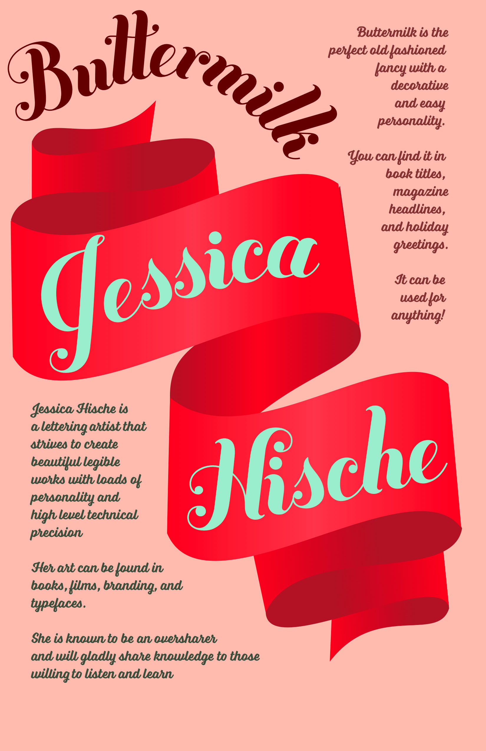 typeface study: buttermilk by Jessica Hische