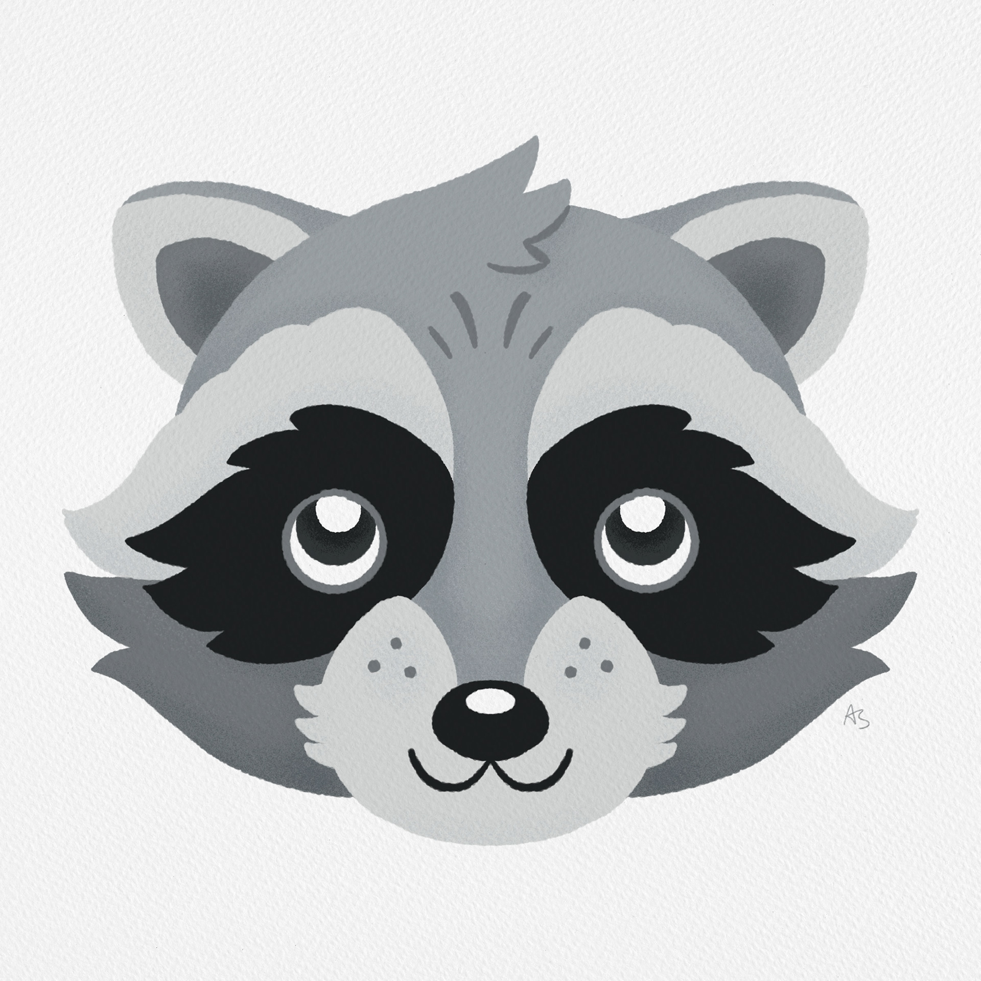 Raccoon nursery art