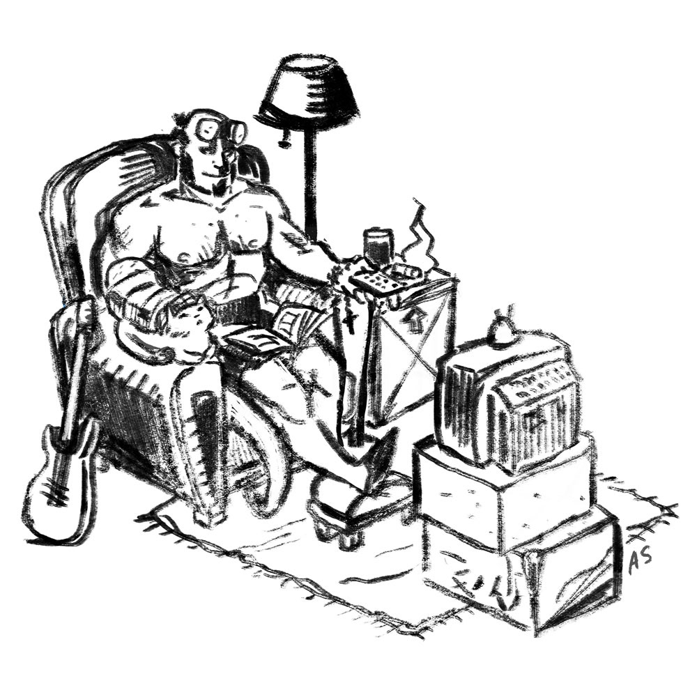 Mike Mignola's Hellboy on his day off