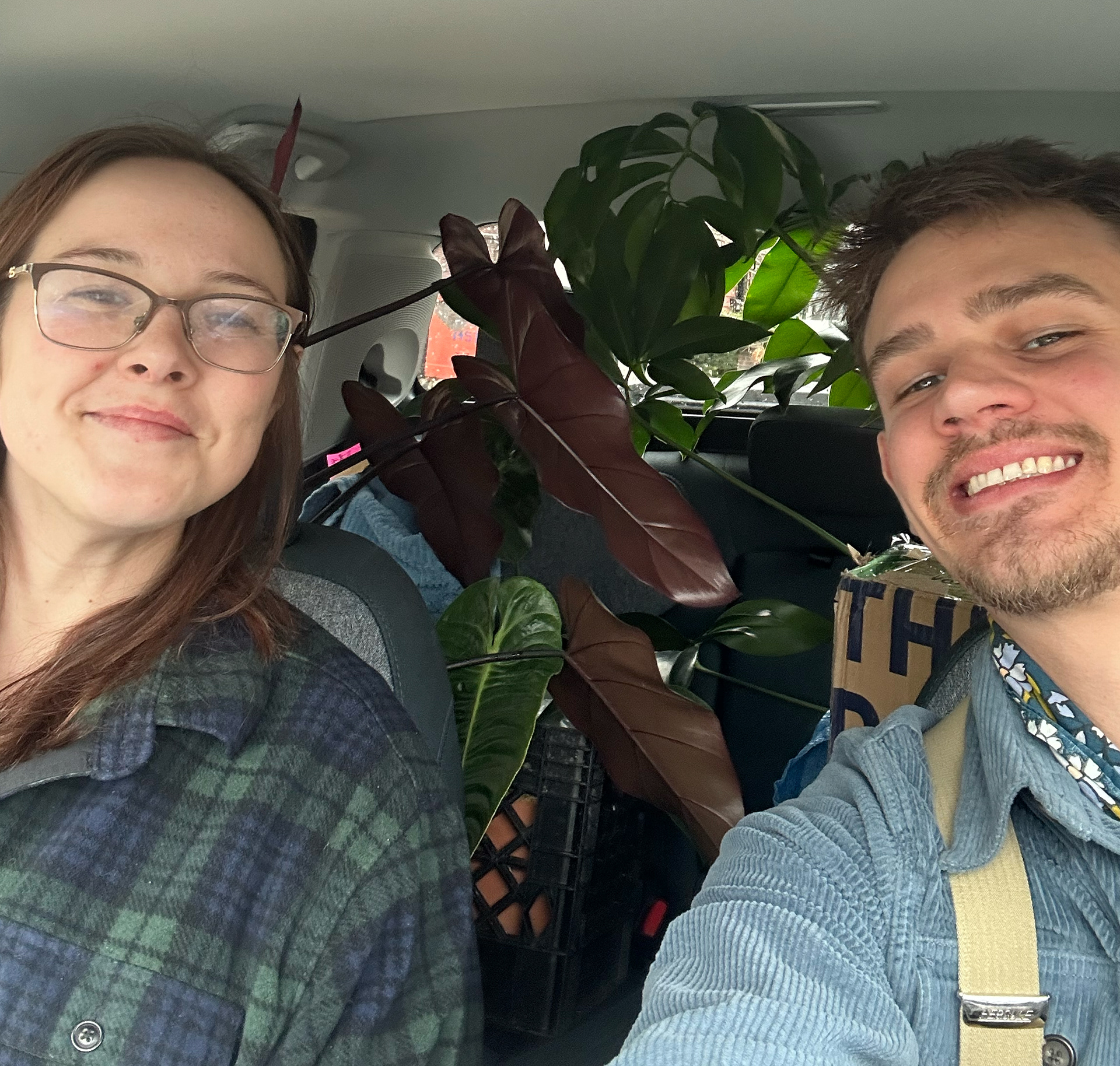 Whitt and Ash on the way to the Philadelphia Flower Show 2025