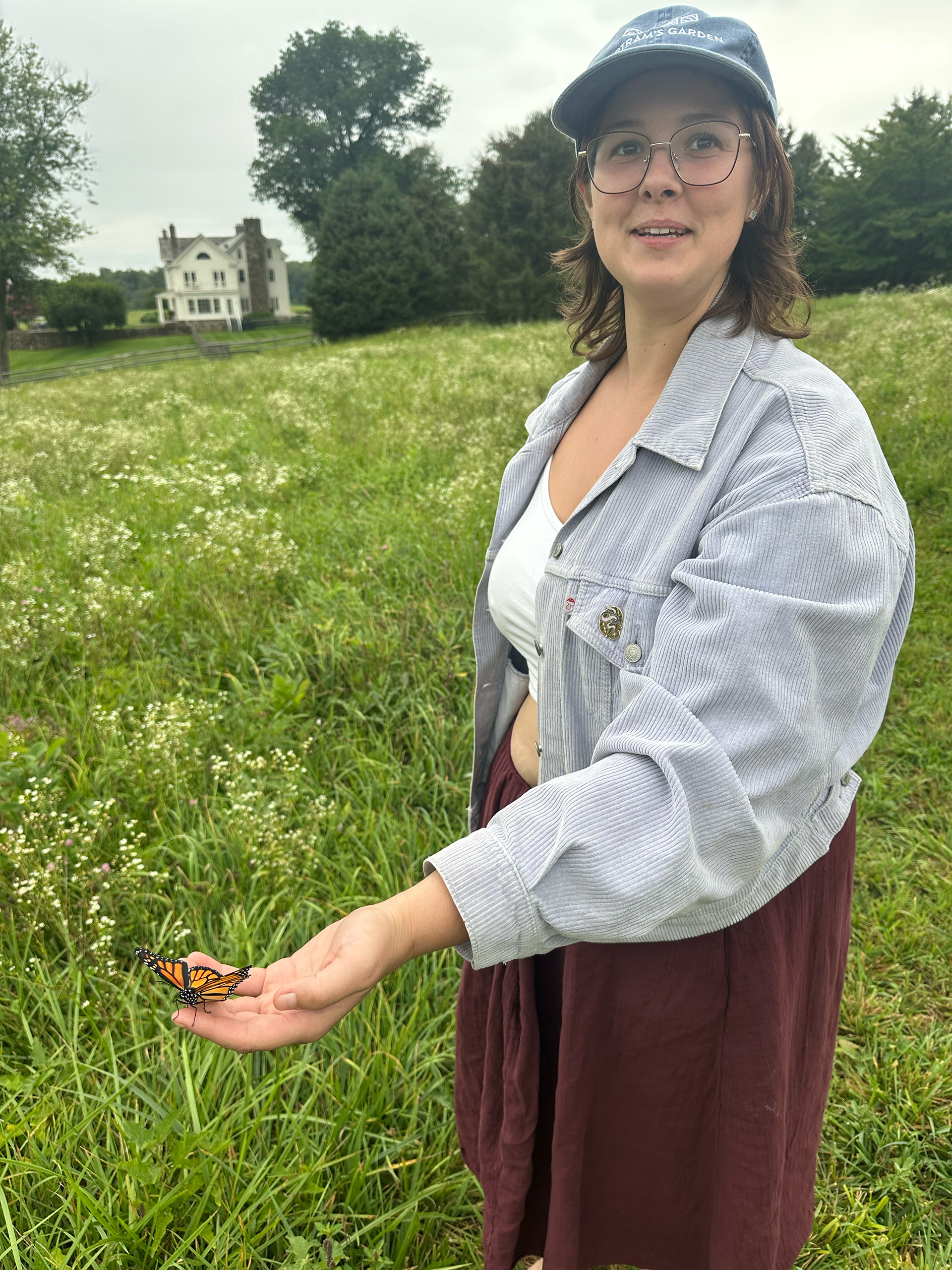 Ash with a Monarch butterfly