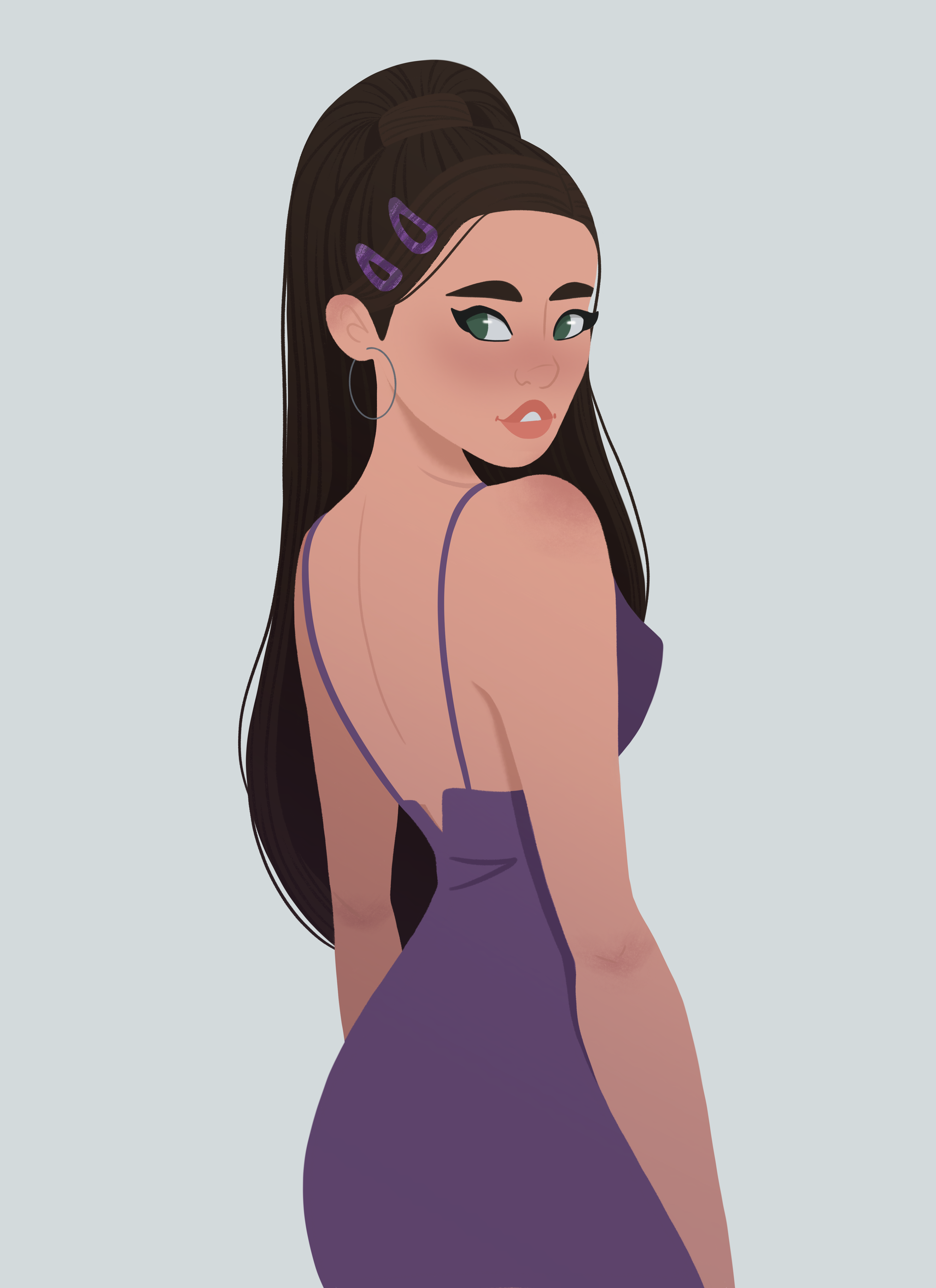 purple dress