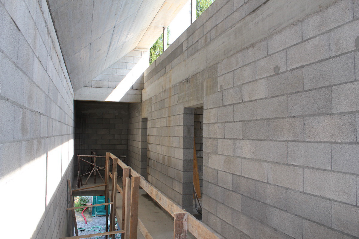 železobetonový monolitický světlík nad schodištěm