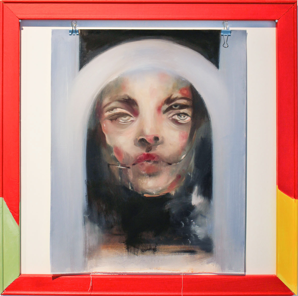Alterations, Panel Study 1 Oil on canvas paper, canvas stretcher frame 16 x 20 inches