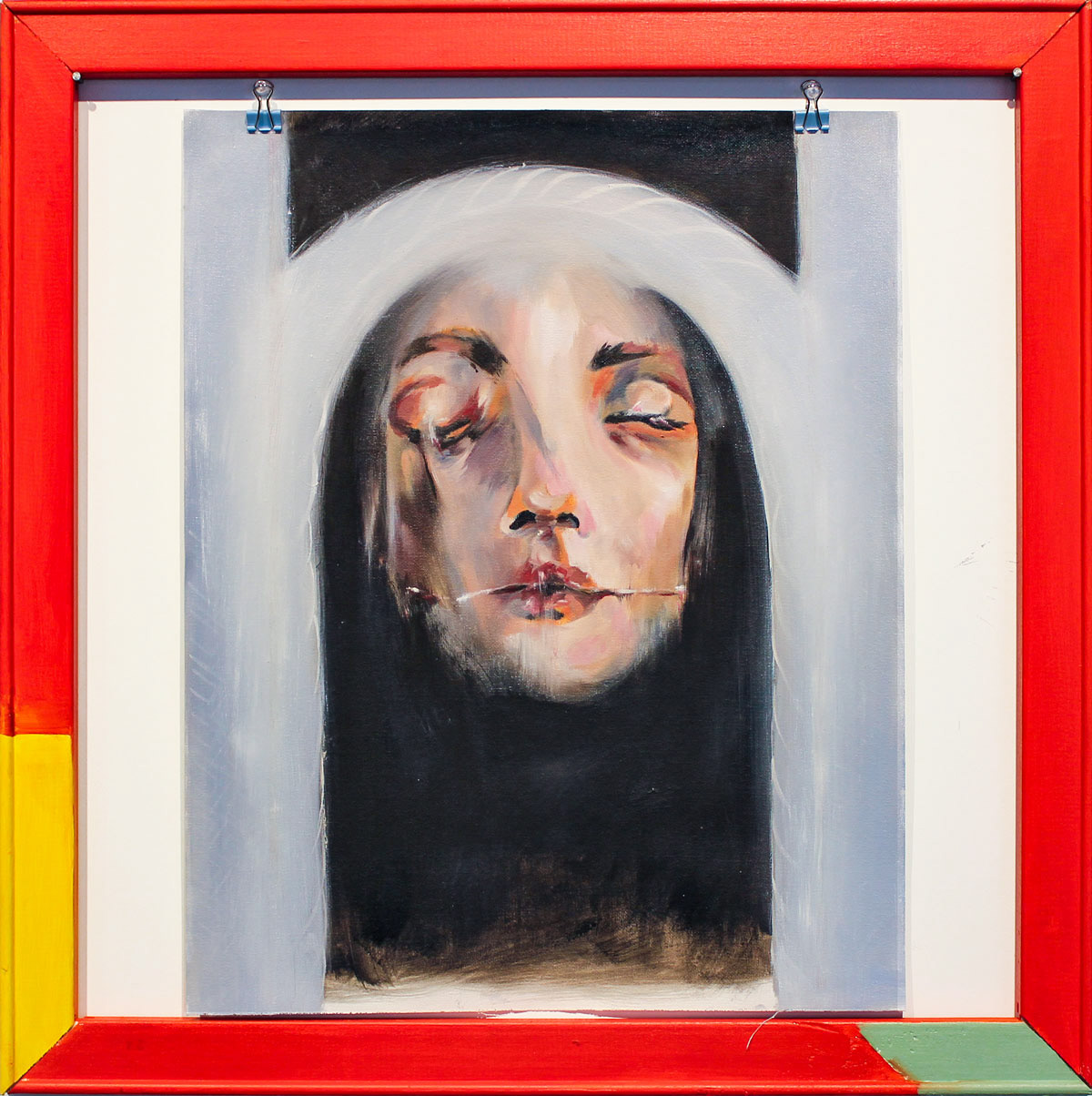 Alterations, Panel Study 3 Oil on canvas paper, canvas stretcher frame 16 x 20 inches