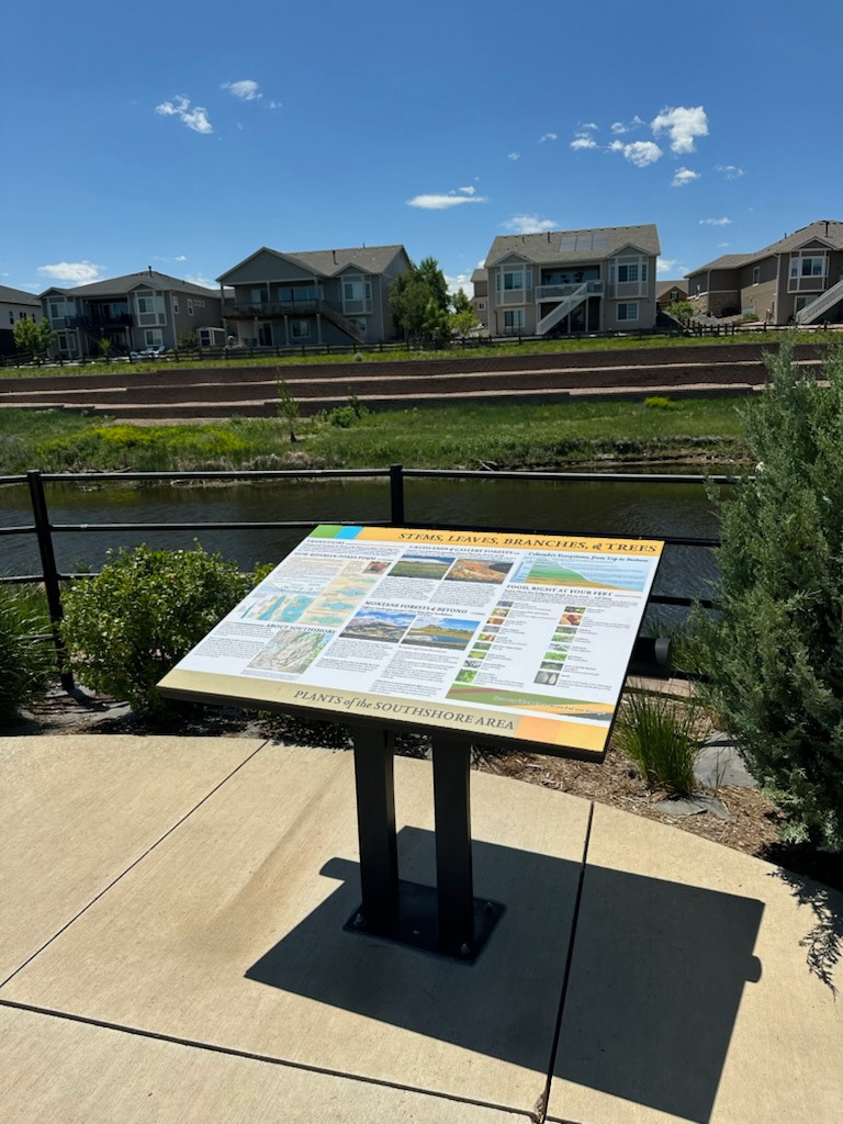 An overview image of the plant life sign showing it in context with its environment.