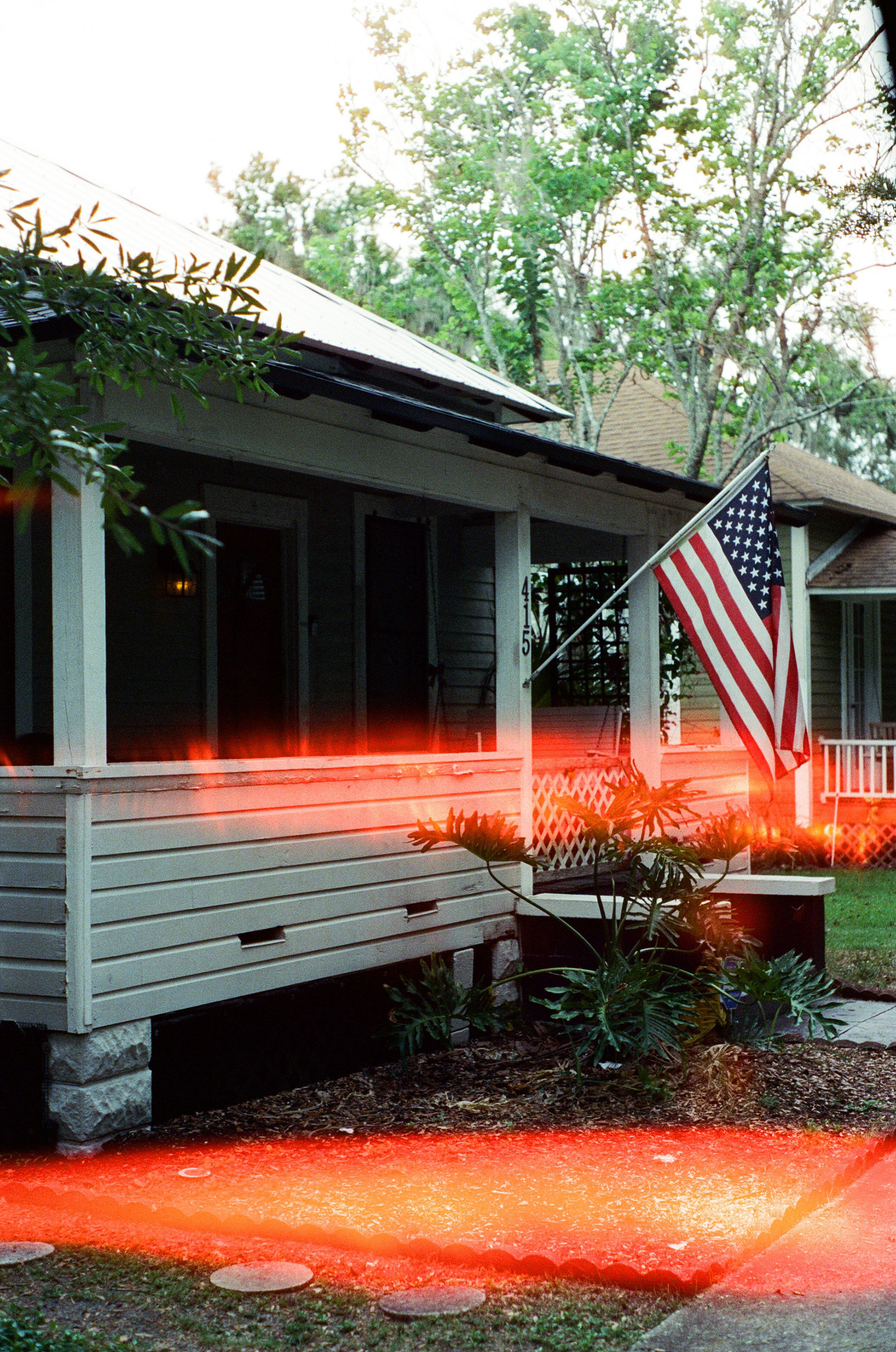 Light leaks on Cinestill while shooting in Sanford, FL neighborhood