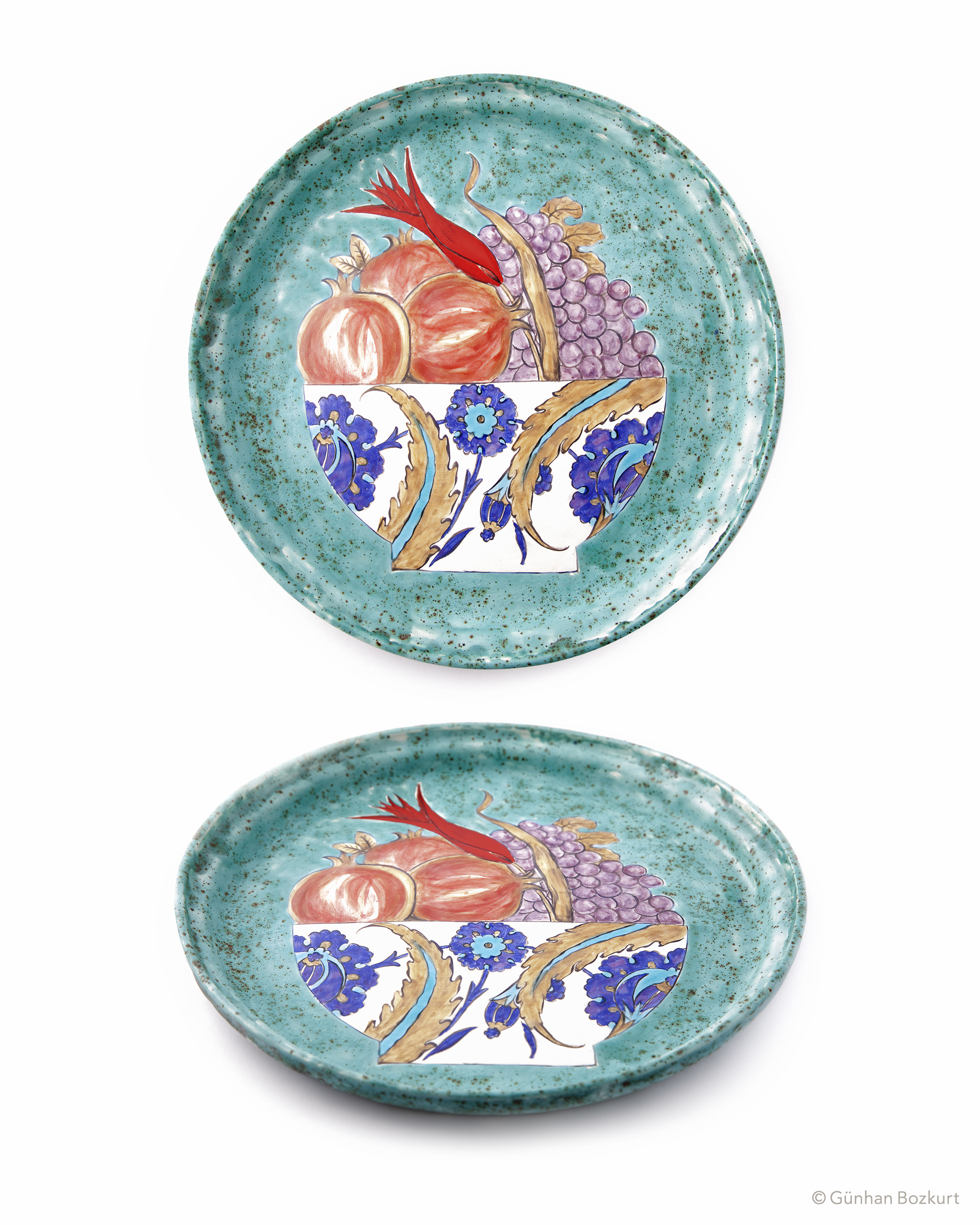 ceramic plate, Ø 34 cm - h. 3 cm