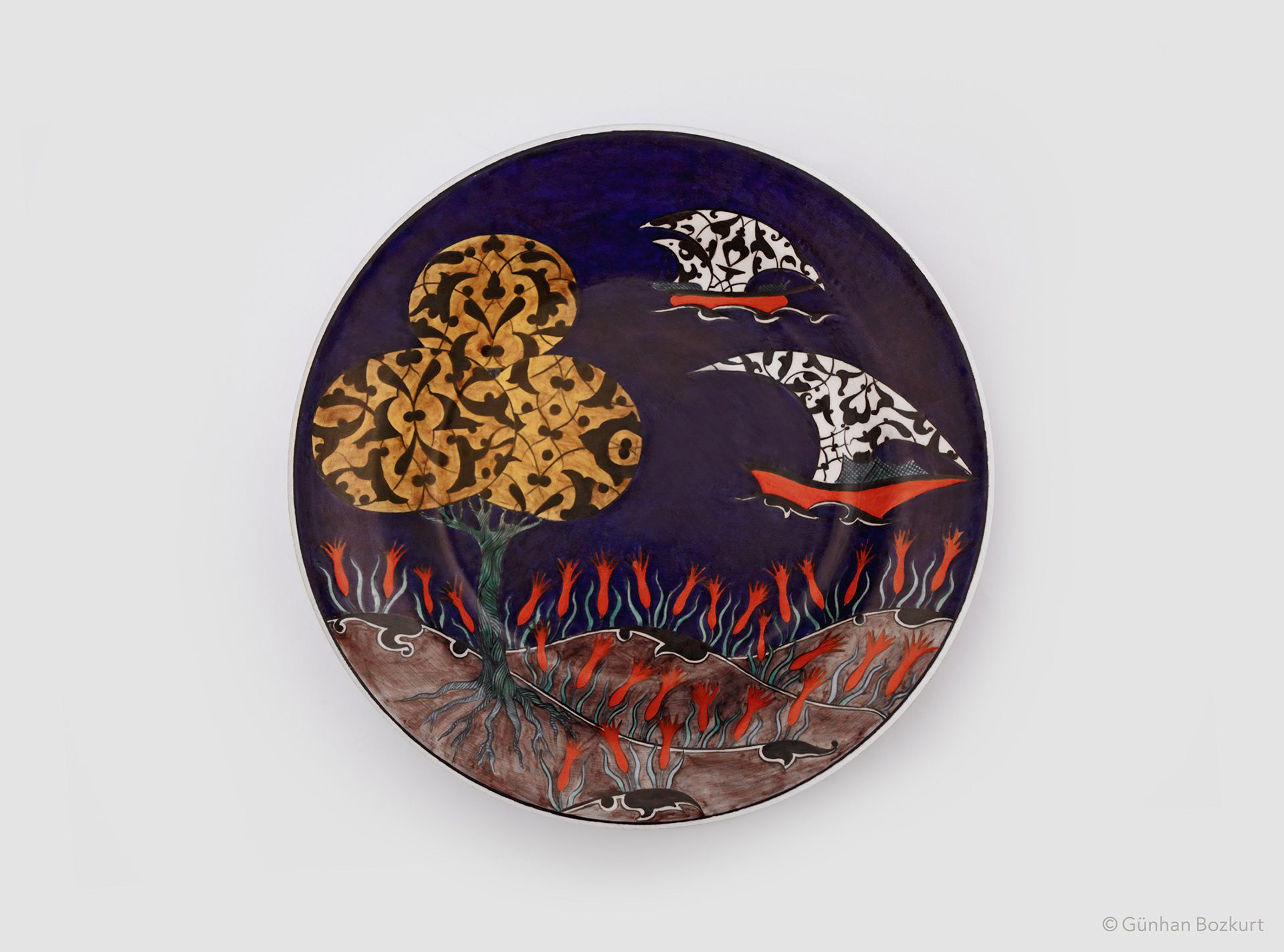Sarayburnu Galleons / ceramic plate, Ø 40 cm